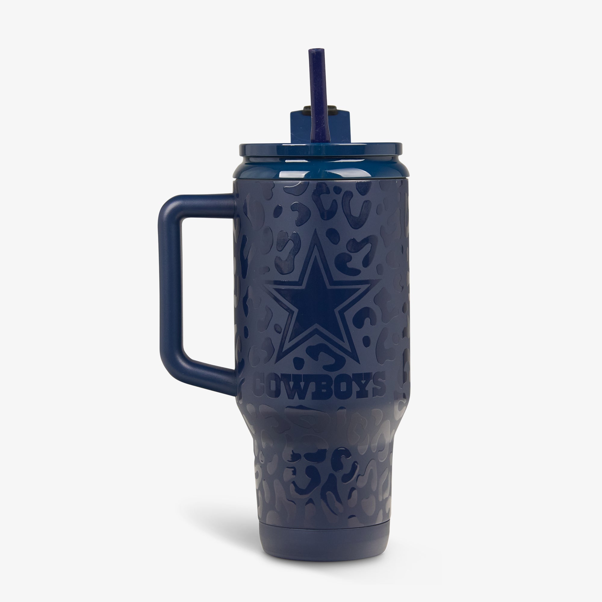 NFL 32 Oz Leopard Flip ‘n’ Sip Travel Mug M1 - Cowboys - Product View