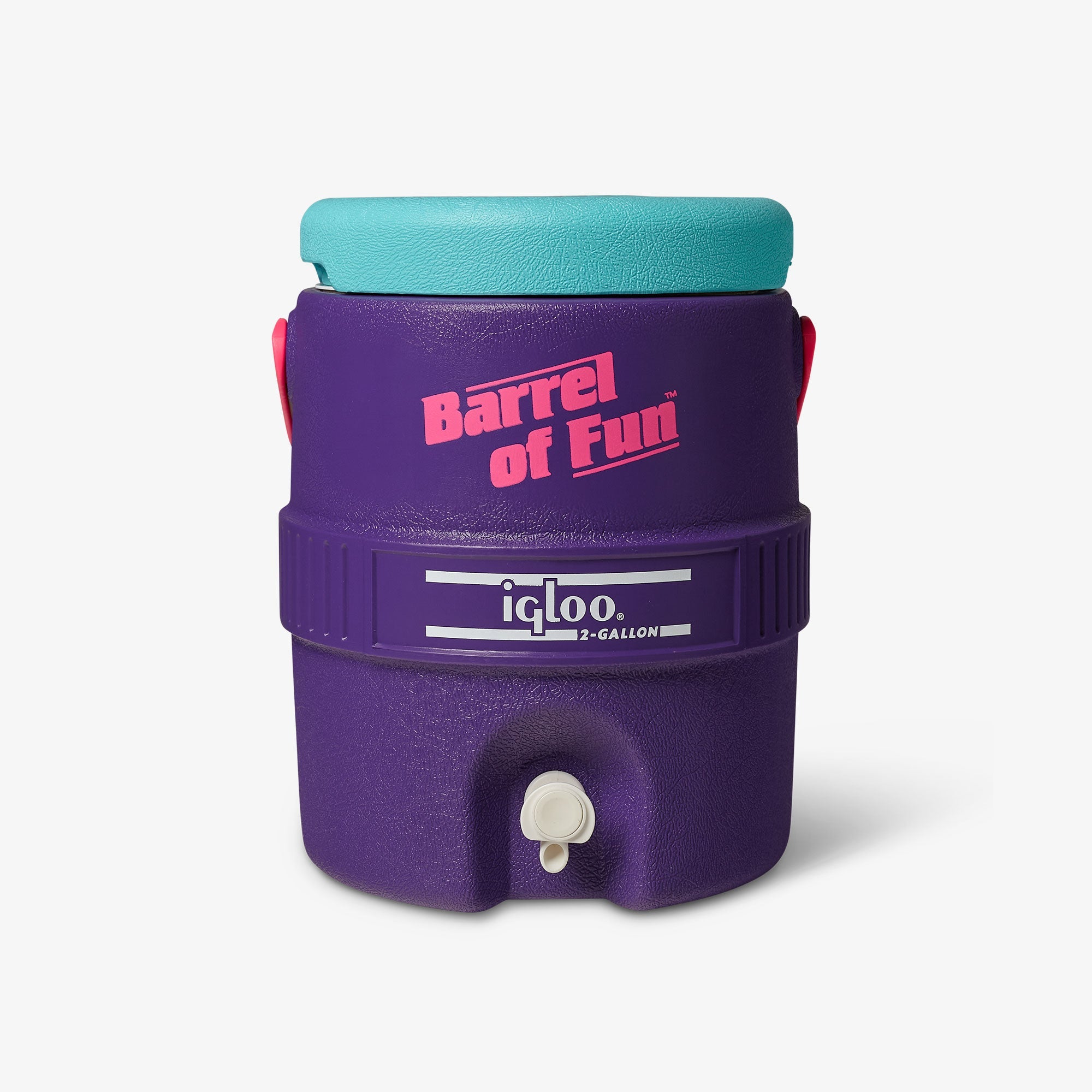 Retro Barrel of Fun 2 Gallon Jug U4 - Purple - Front View