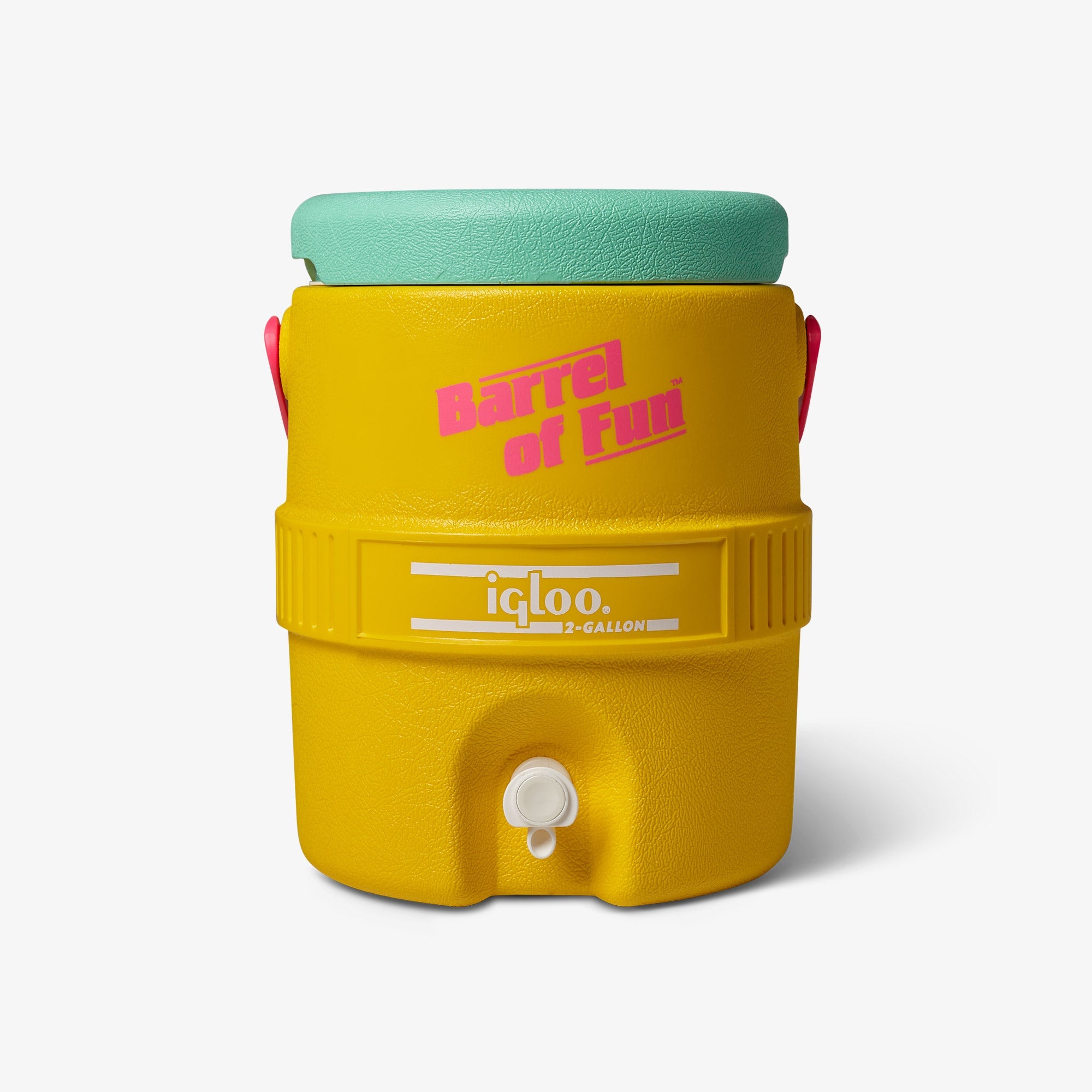 Retro Barrel of Fun 2 Gallon Jug U4 - Yellow - Product View