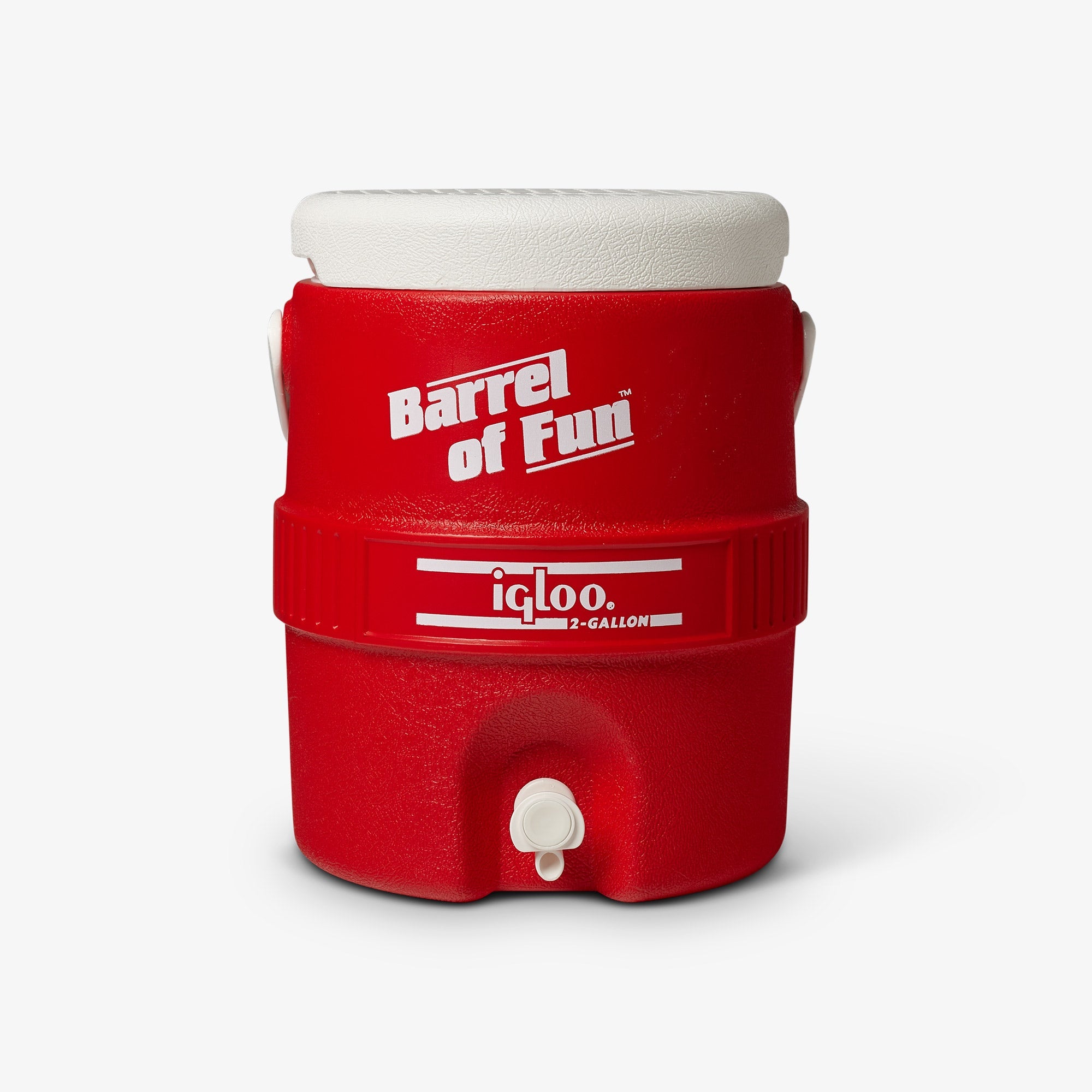 Retro Barrel of Fun 2 Gallon Jug U4 - Red - Product View