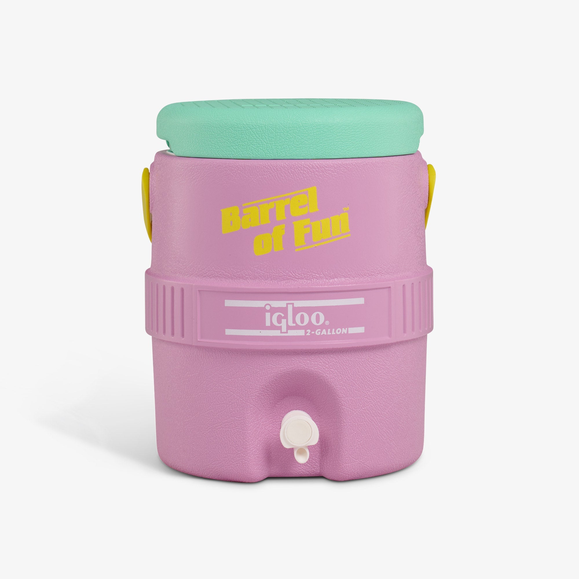 Retro Barrel of Fun 2 Gallon Jug U4 - Tea Rose - Front View