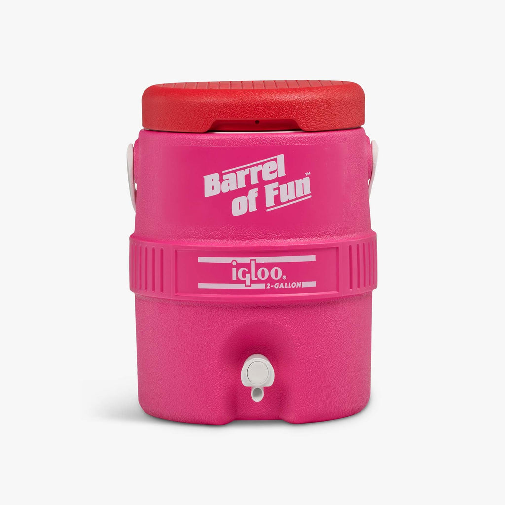 Retro Barrel of Fun 2 Gallon Jug U4 - Tutti Frutti - Front View