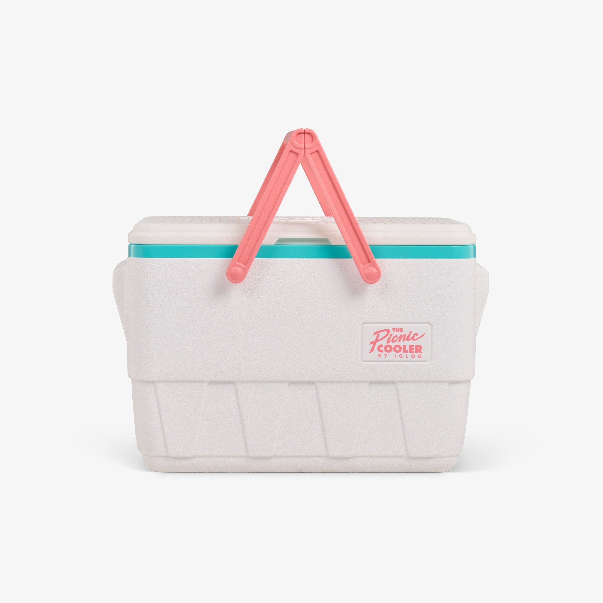Retro Picnic Basket 25 Qt Cooler E9 - White - Strap View