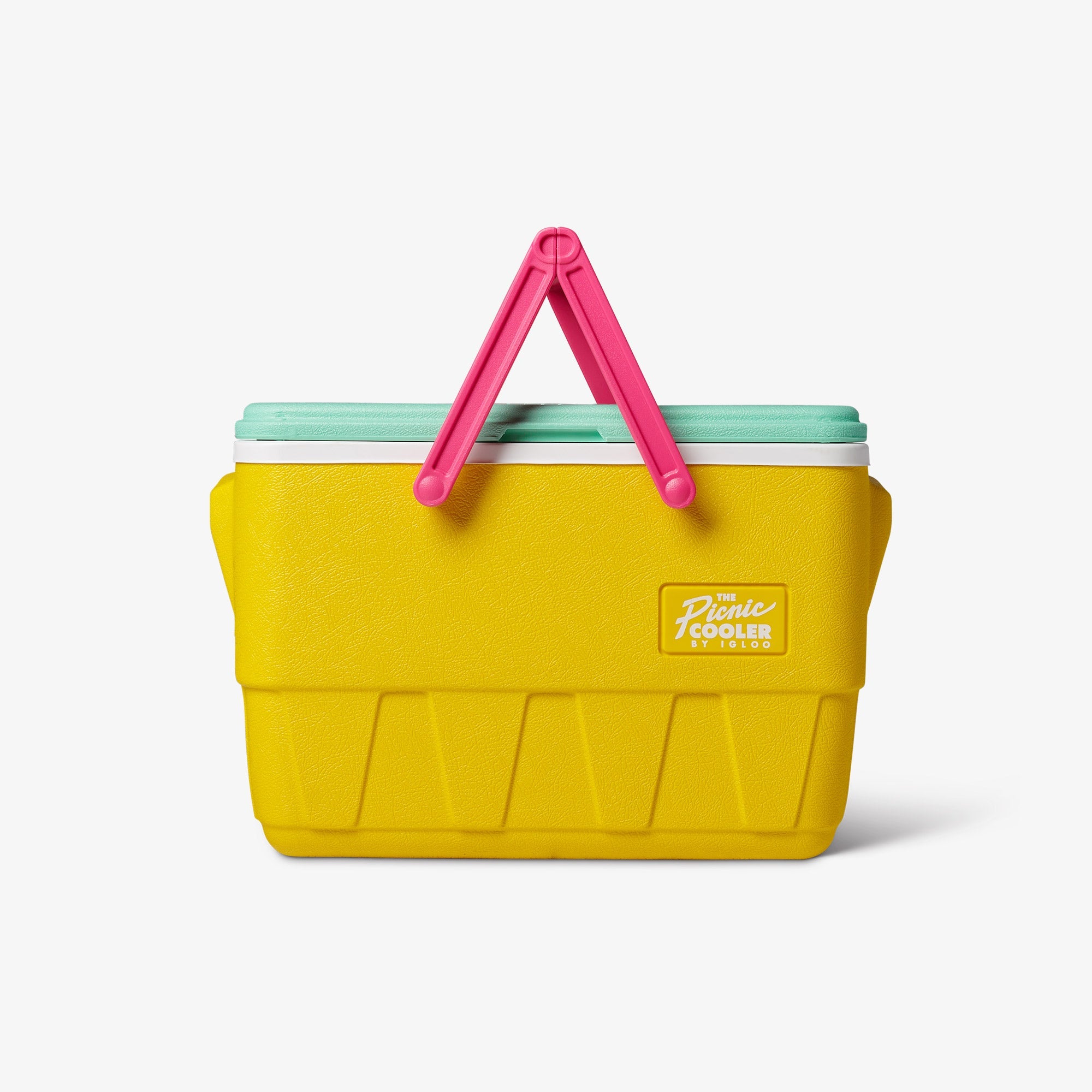 Retro Picnic Basket 25 Qt Cooler E9 - Yellow - Product View