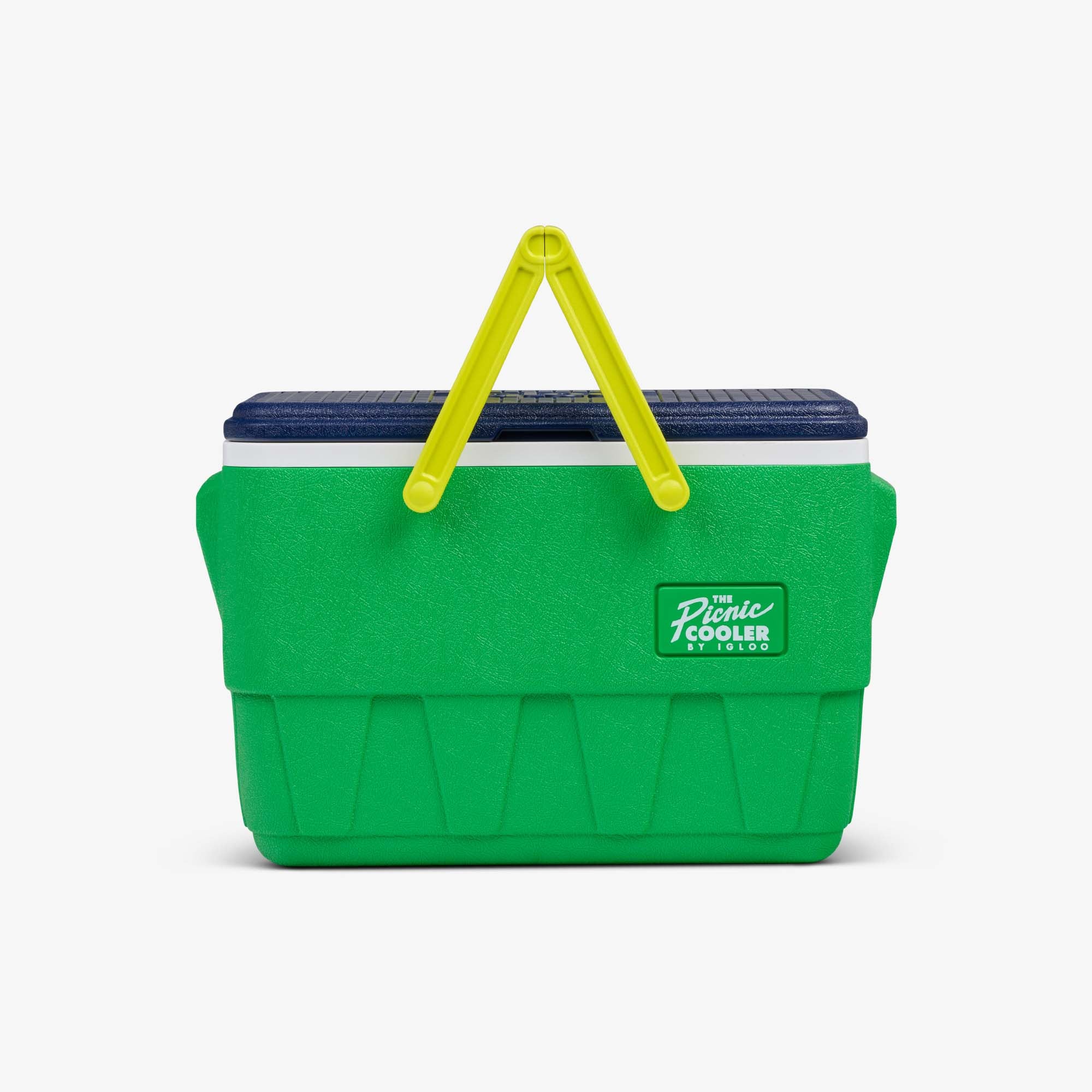 Retro Picnic Basket 25 Qt Cooler E9 - Whistle Green - Front View