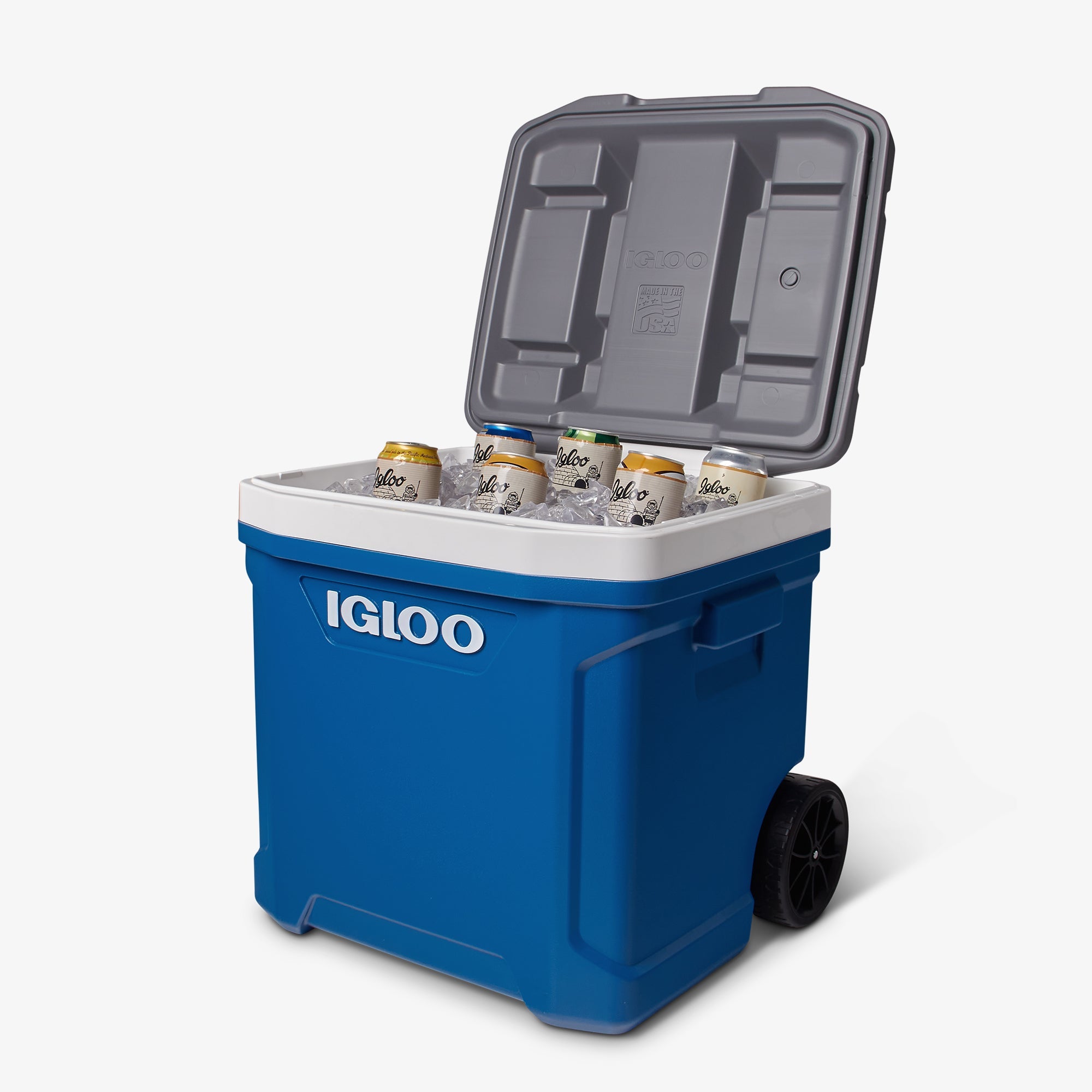 Latitude 60 Qt Roller Cooler A2 - Blue - Product View