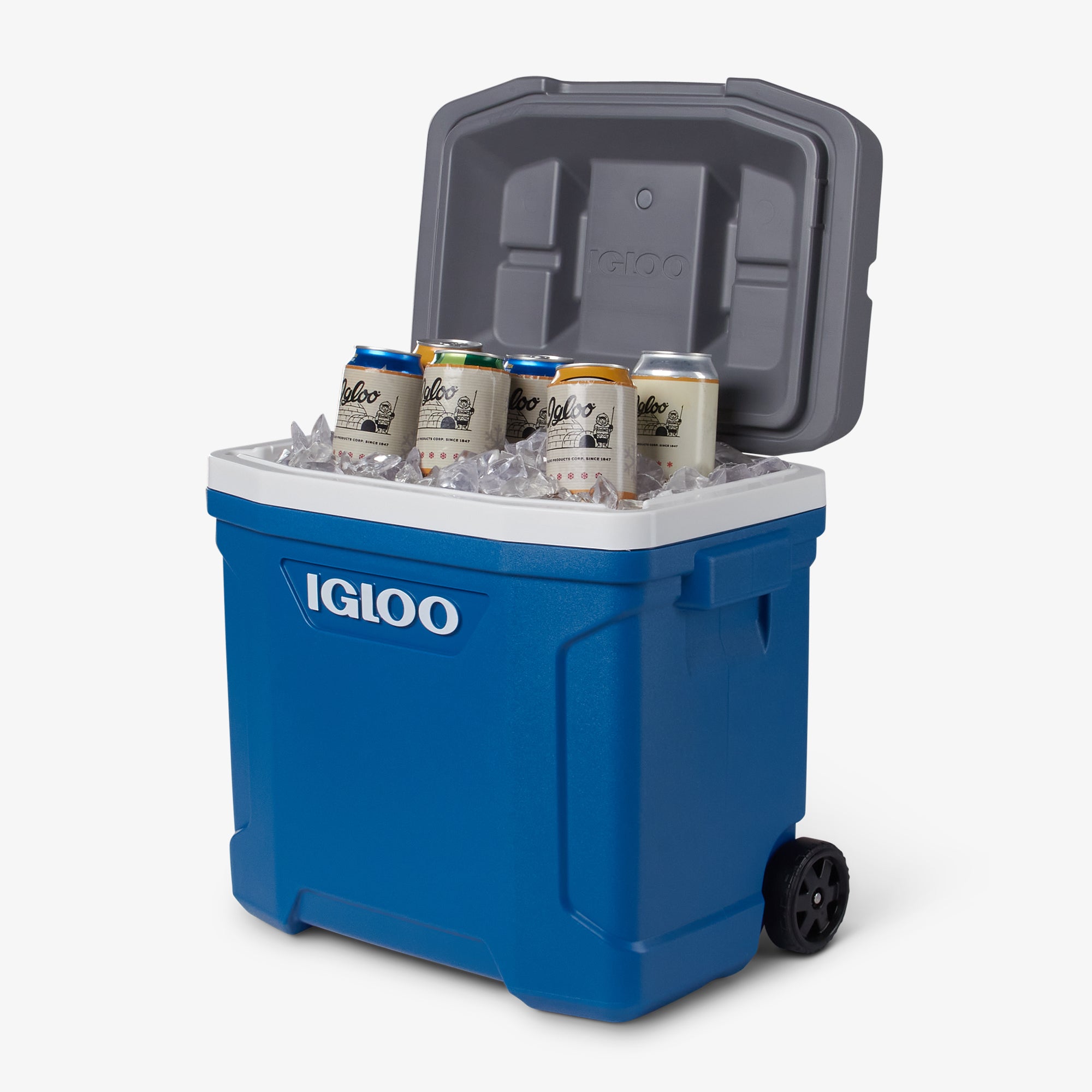Latitude 30 Qt Roller Cooler B7 - Blue - Product View