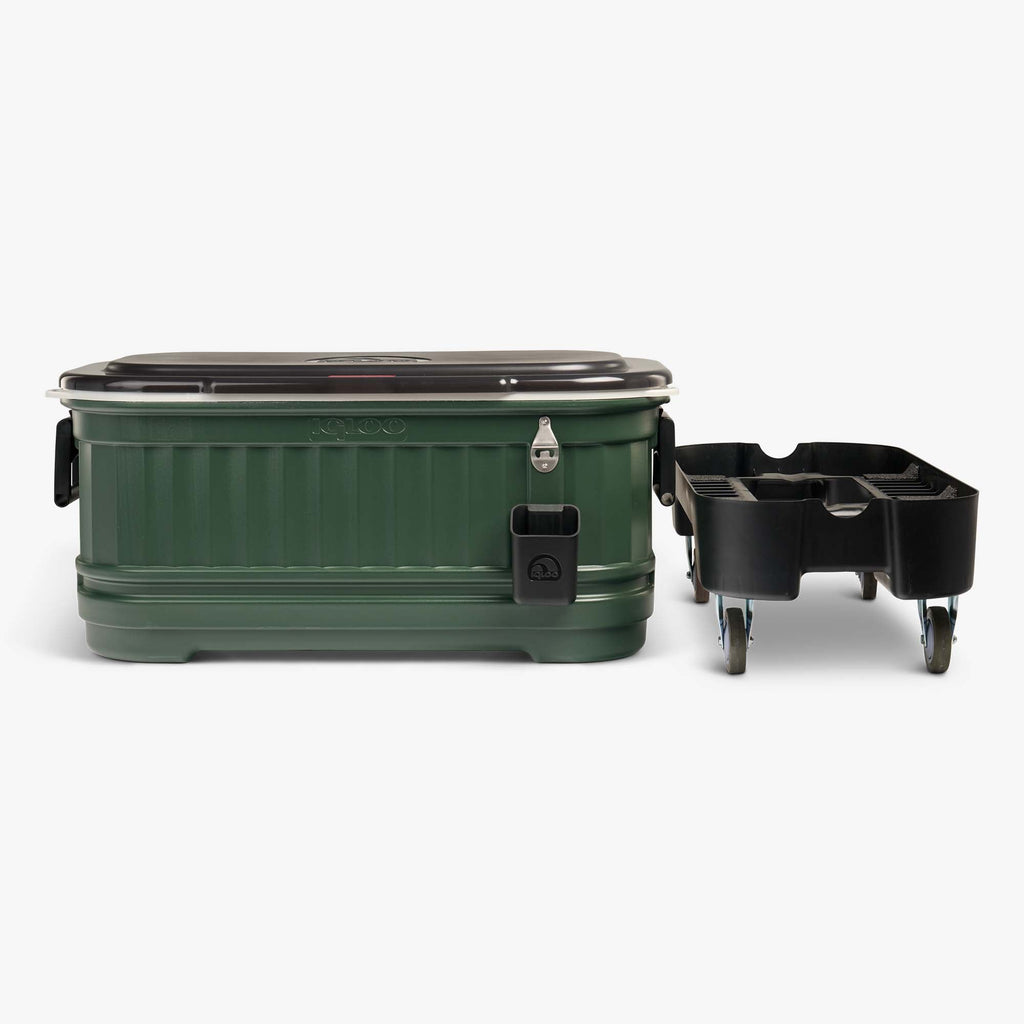 Party Bar 125 Qt Cooler P4 - Oil Green - Strap View