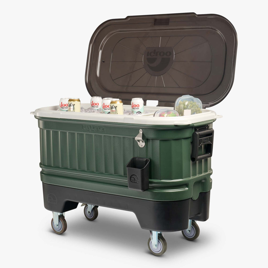 Party Bar 125 Qt Cooler P4 - Oil Green - Product View