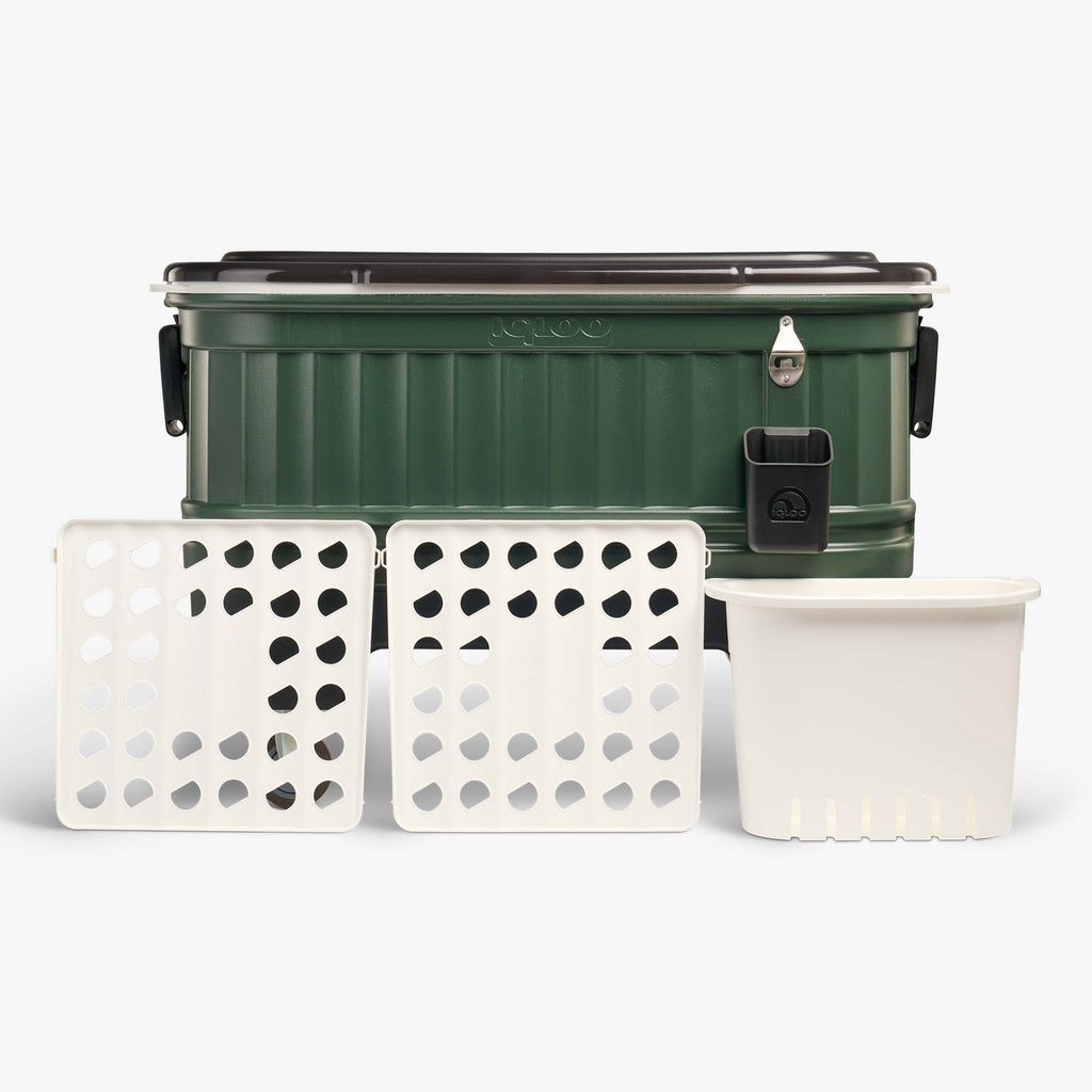 Party Bar 125 Qt Cooler P4 - Oil Green - Product View
