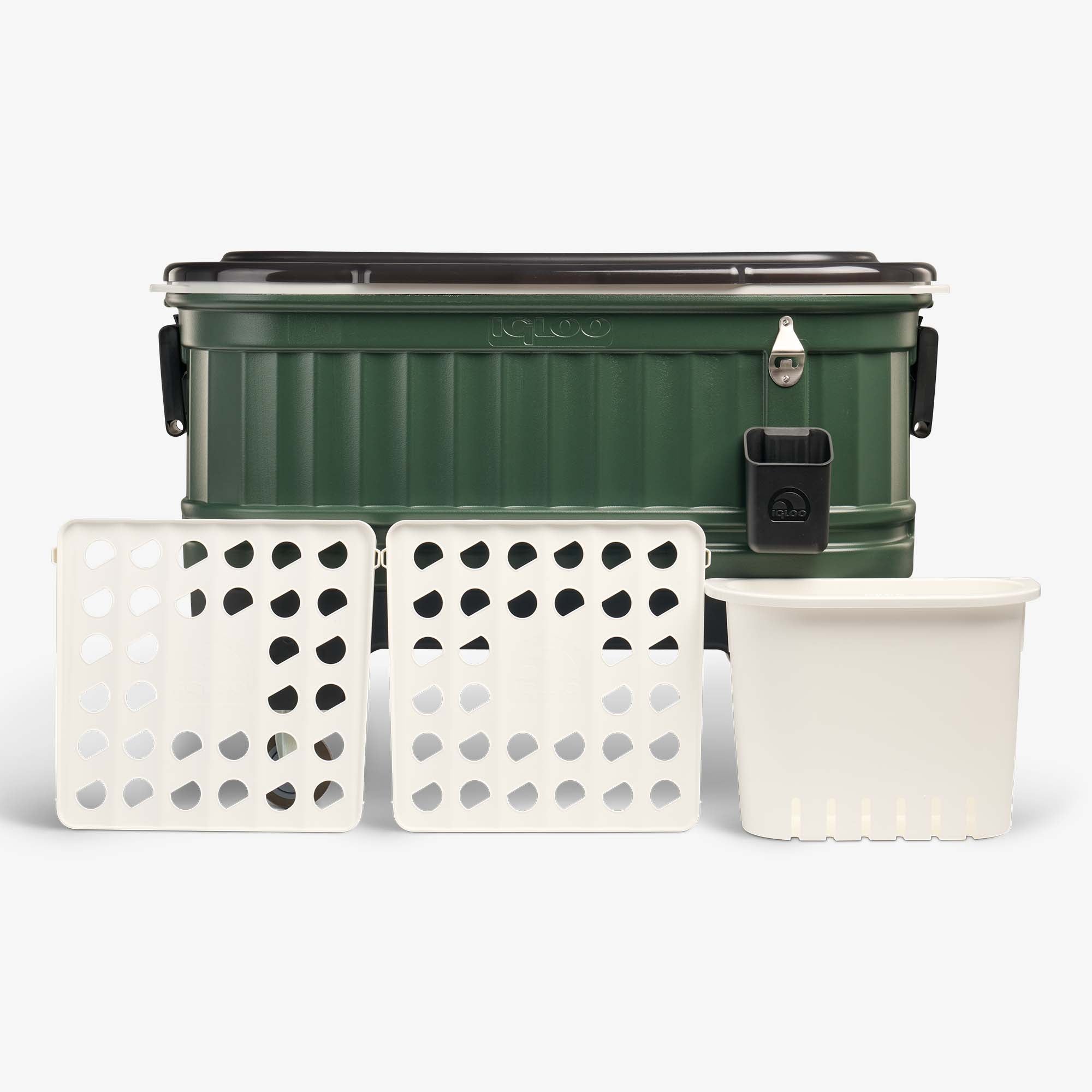 Party Bar 125 Qt Cooler P4 - Oil Green - Product View