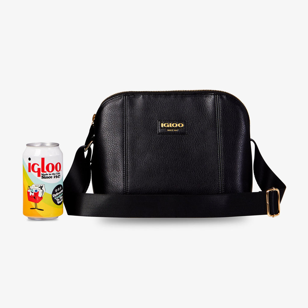 Igloo Luxe® Crossbody Cooler Bag P0 - Black - Size View