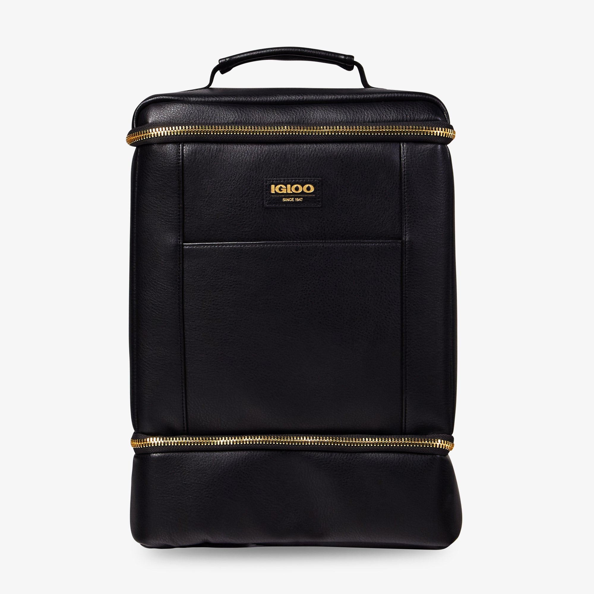 Igloo Luxe® Dual Compartment Backpack K2 - Black - Front View