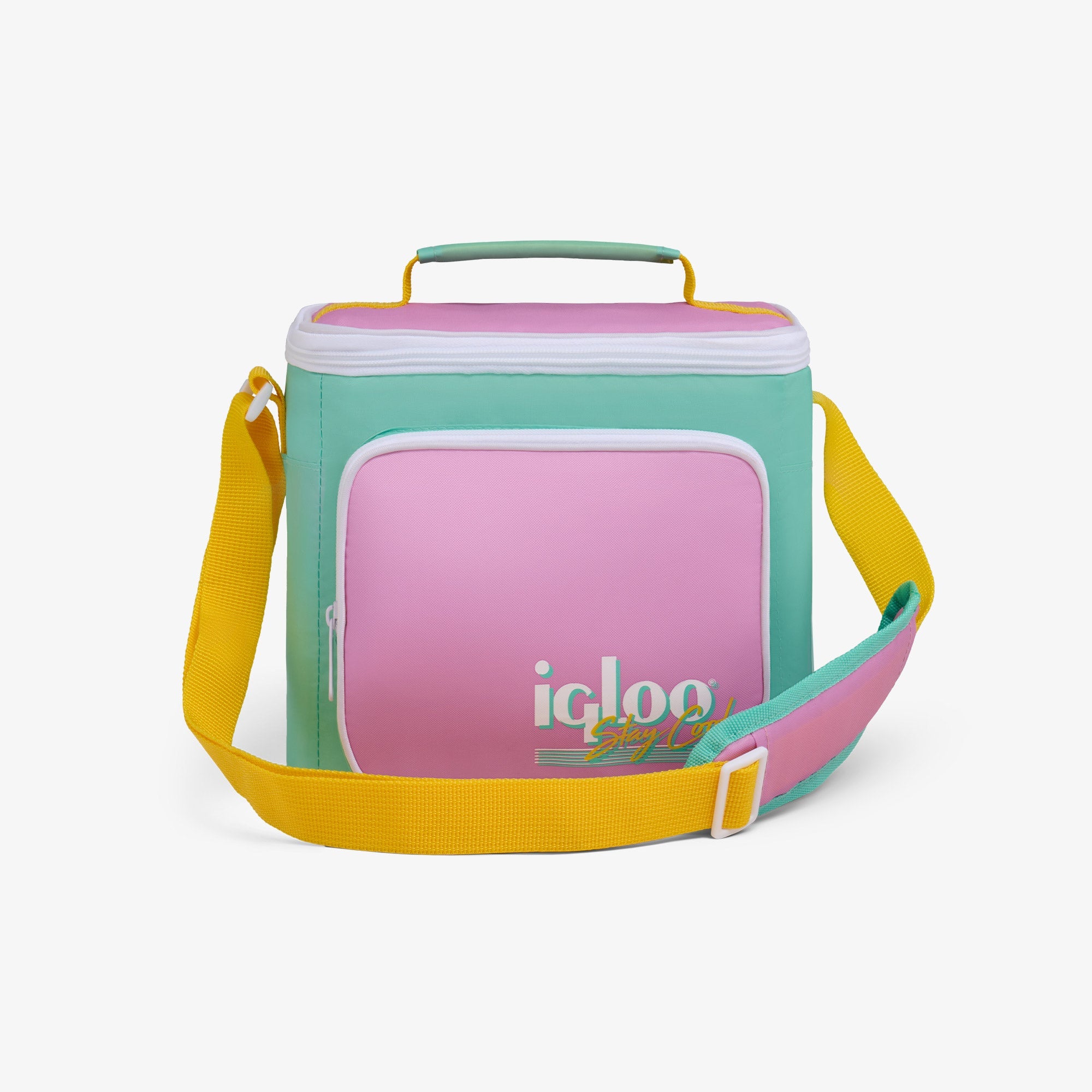 Retro Square Lunch Bag J9 - Tea Rose - Front View
