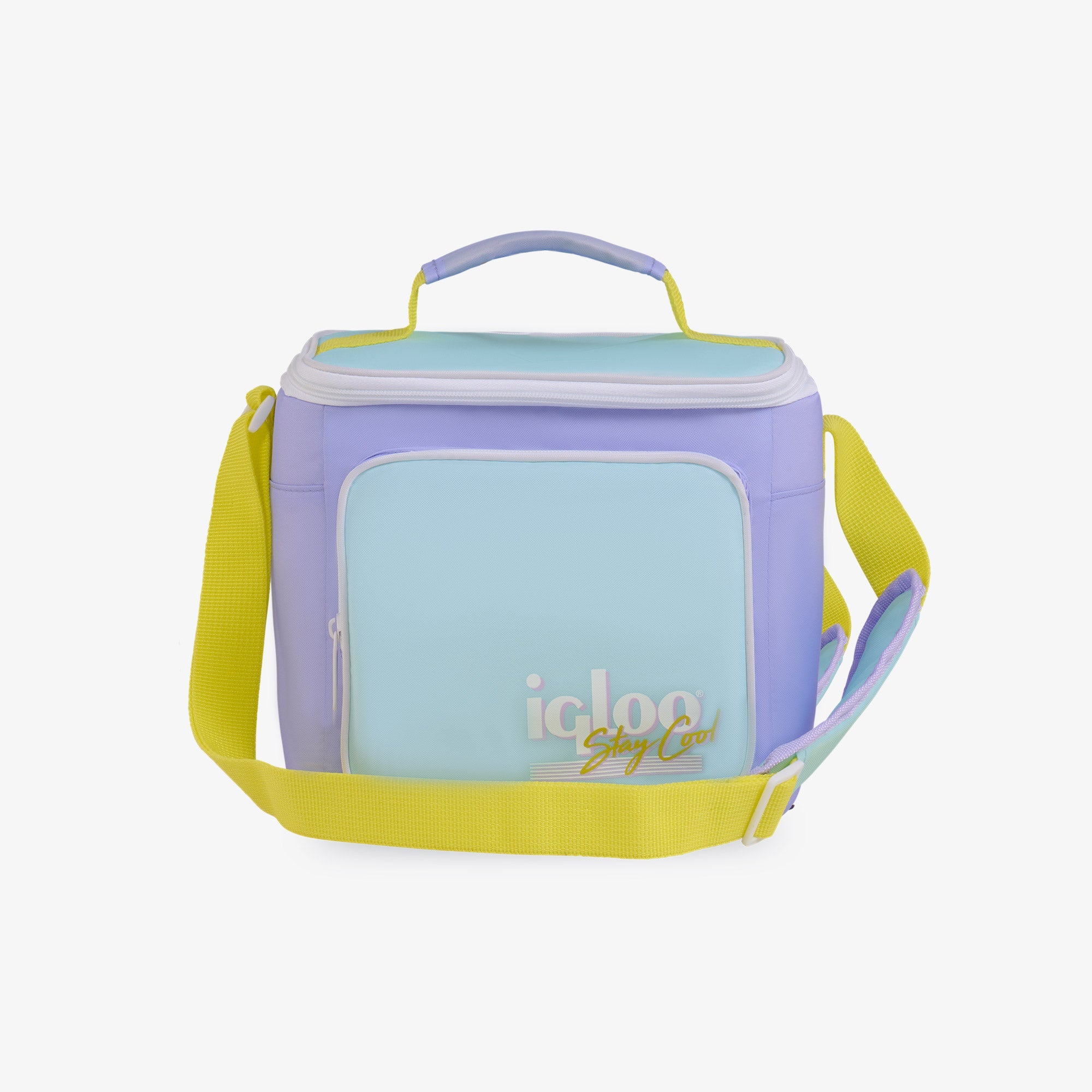 Retro Square Lunch Bag J9 - Lilac - Front View