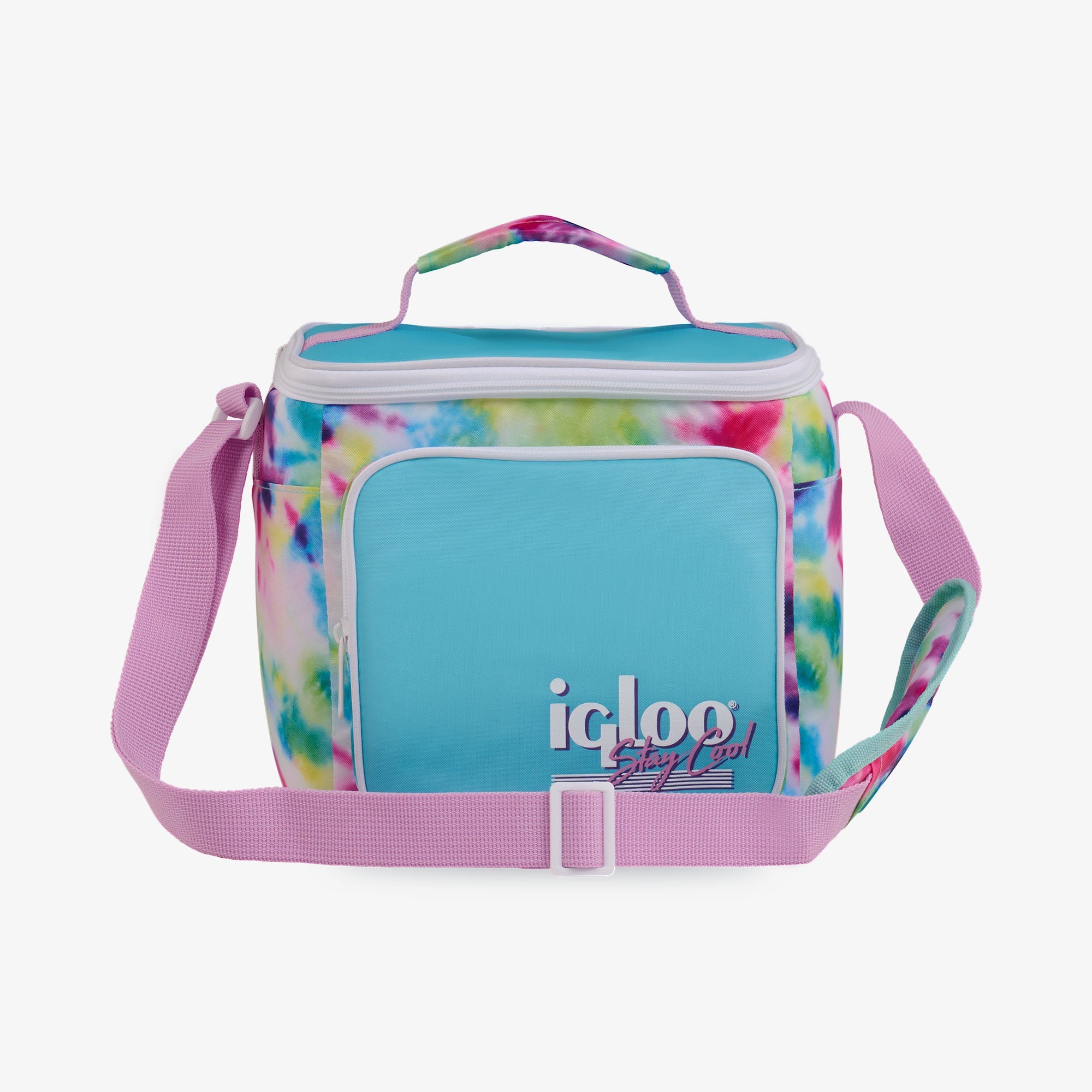 Retro Square Lunch Bag J9 - Tie-Dye - Front View