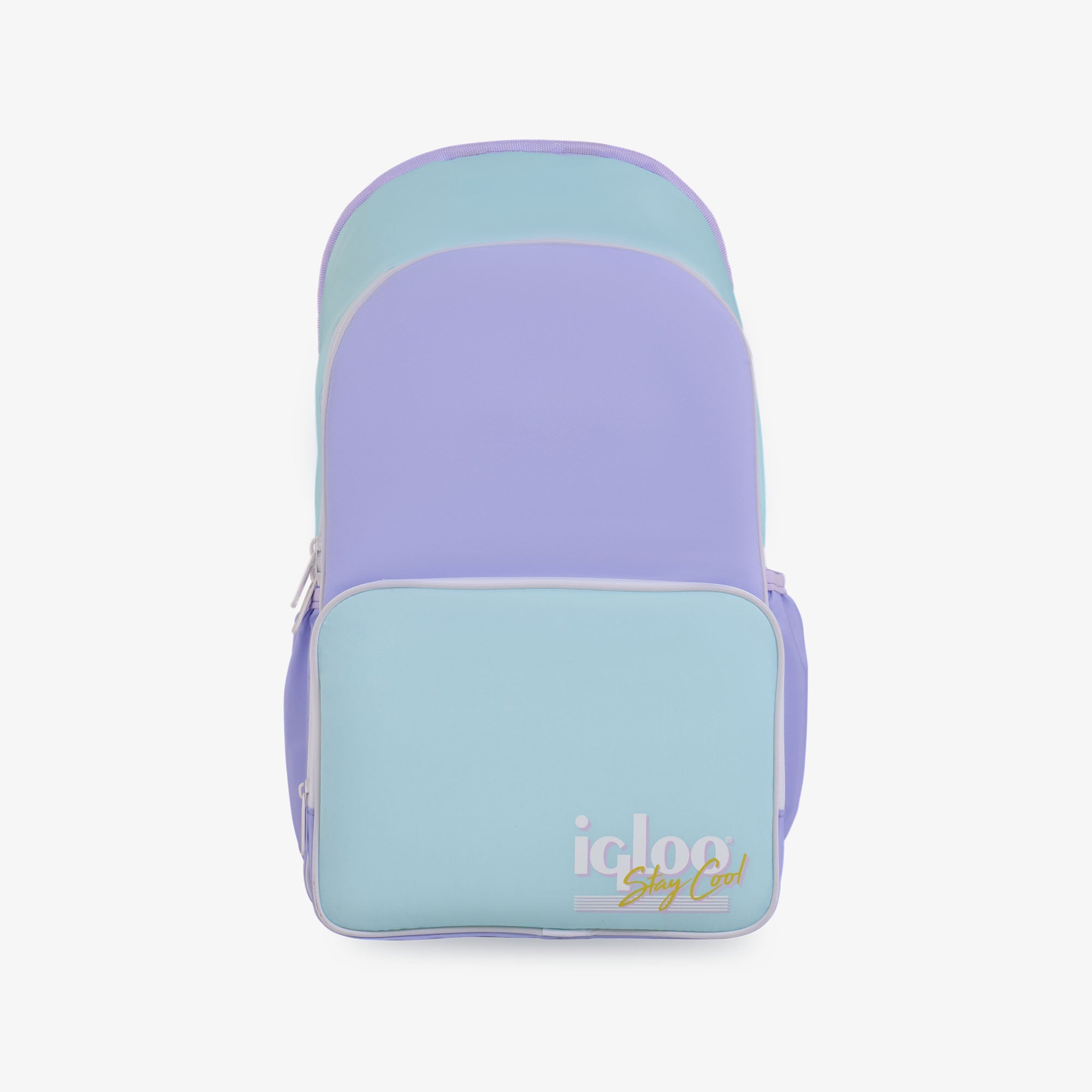 Retro Backpack Cooler E5 - Lilac - Front View