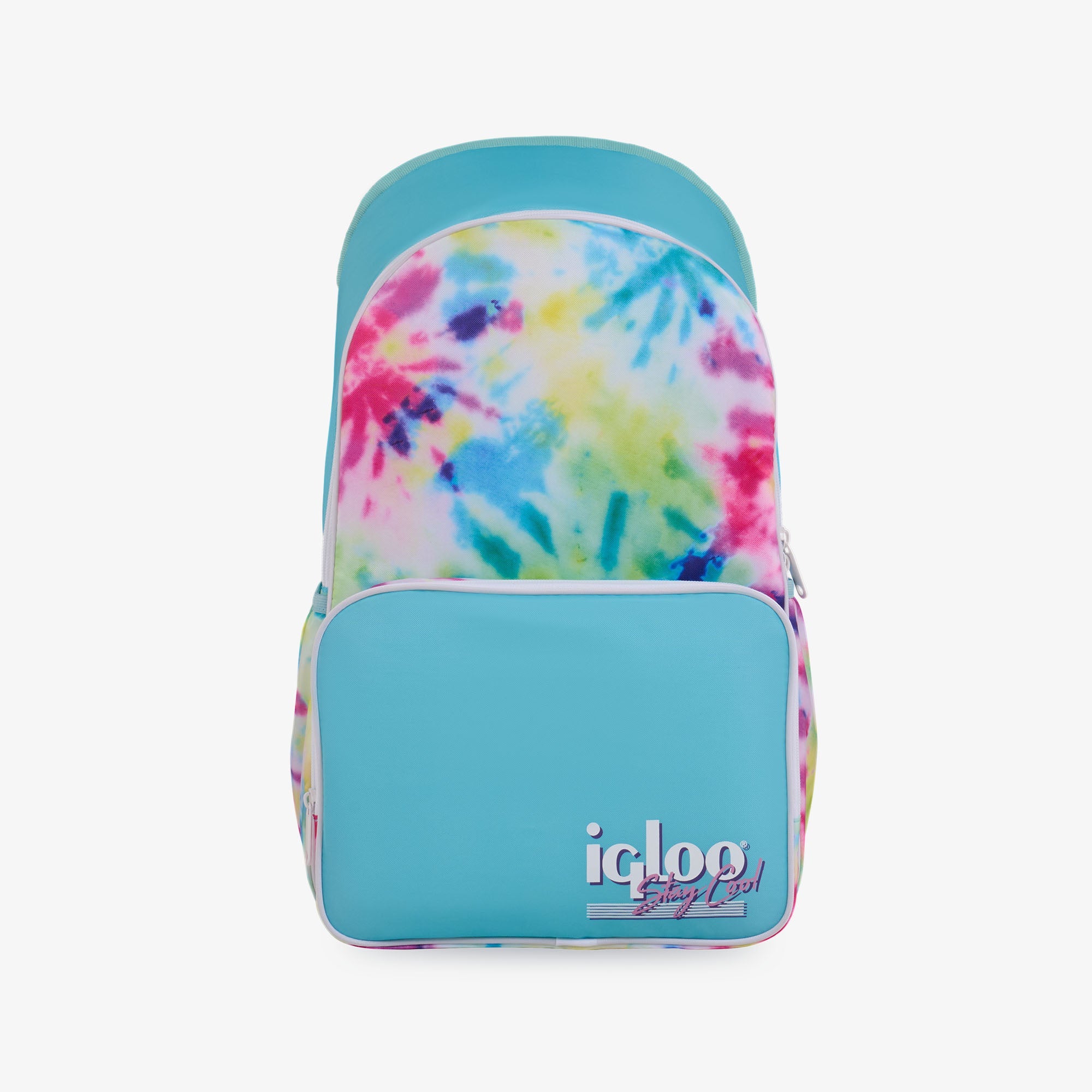 Retro Backpack Cooler E5 - Tie-Dye - Front View