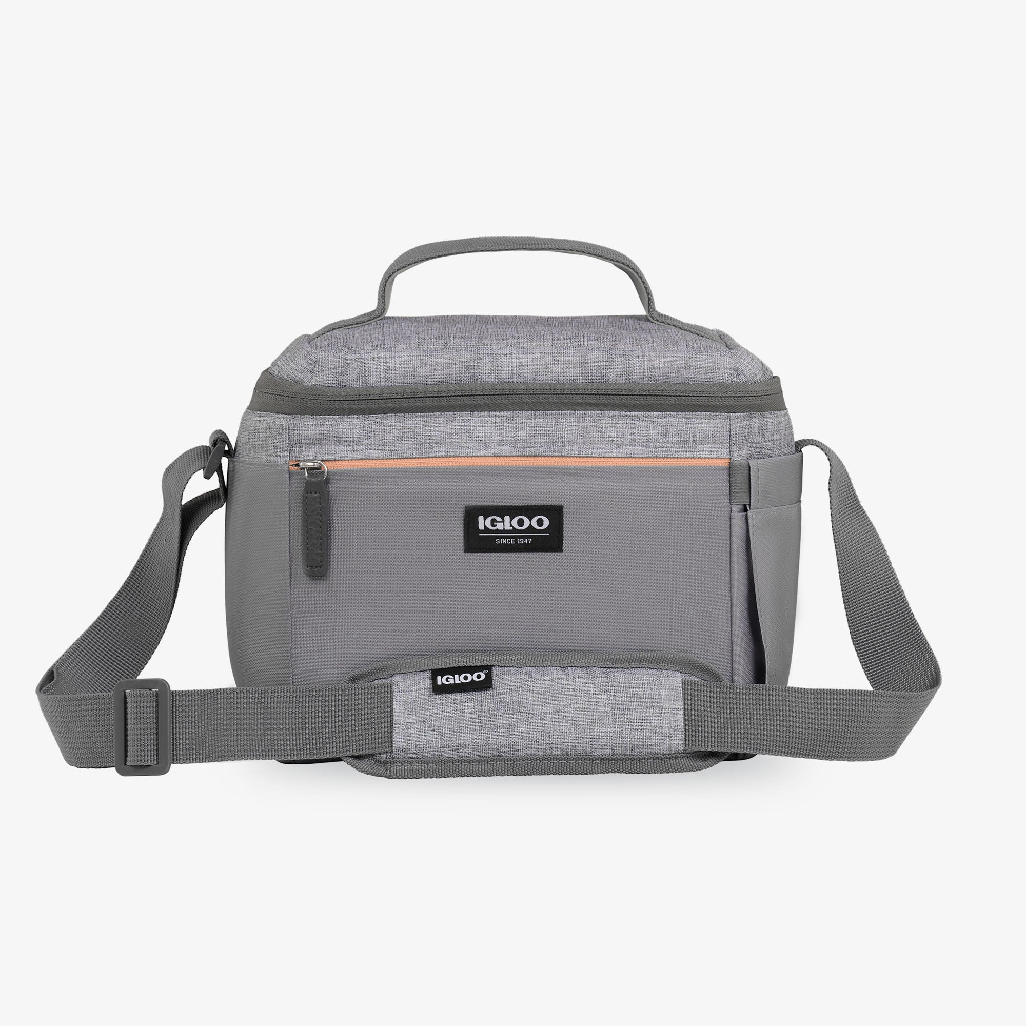 Everyday Lunch Rounded Cube Cooler Bag W4 - Gray - Front View