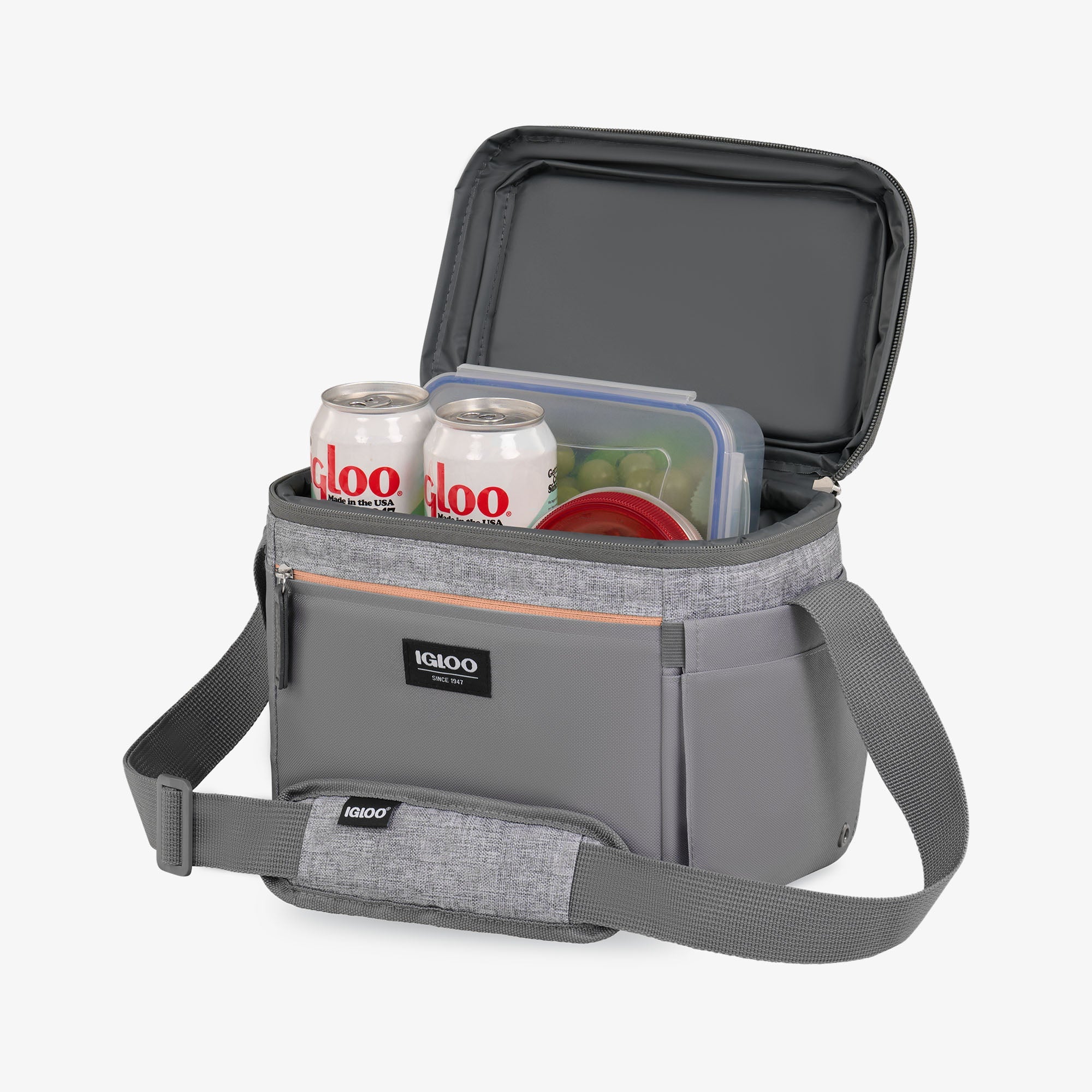 Everyday Lunch Rounded Cube Cooler Bag W4 - Gray - Product View