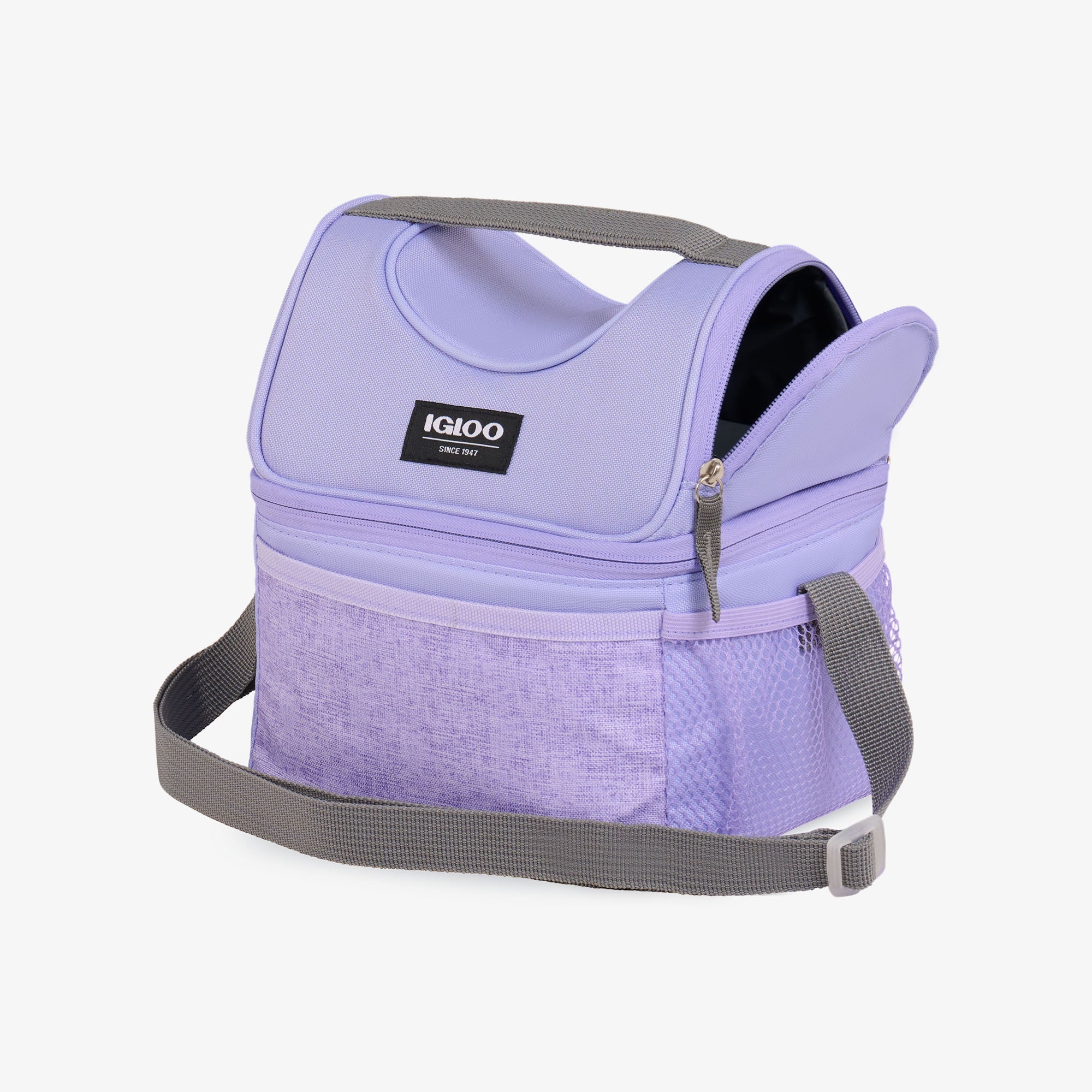 Kids Everyday Lunch Gripper Cooler Bag K4 - Lilac - Open View
