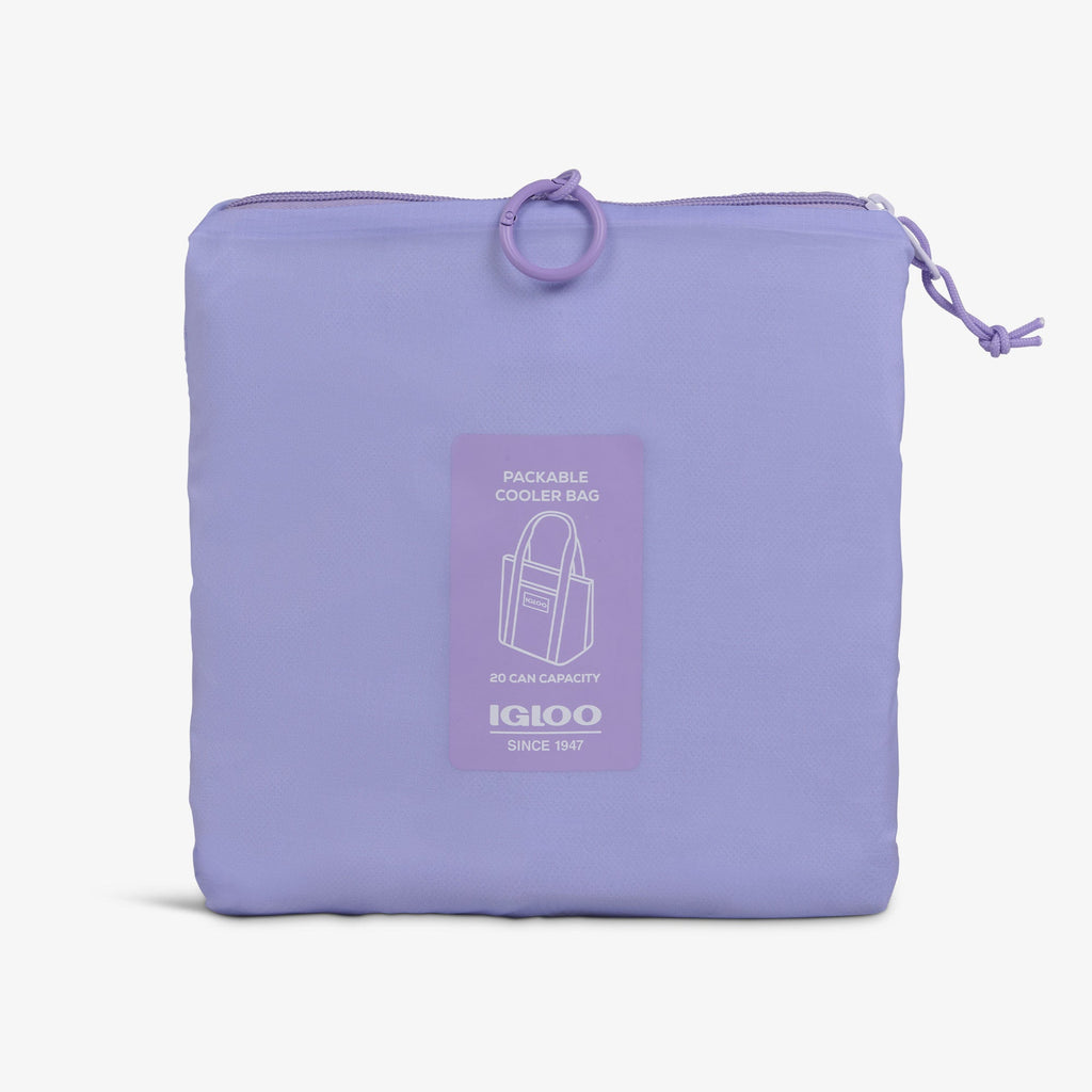 Packable Puffer 20-Can Cooler Bag R6 - Lilac - Product View