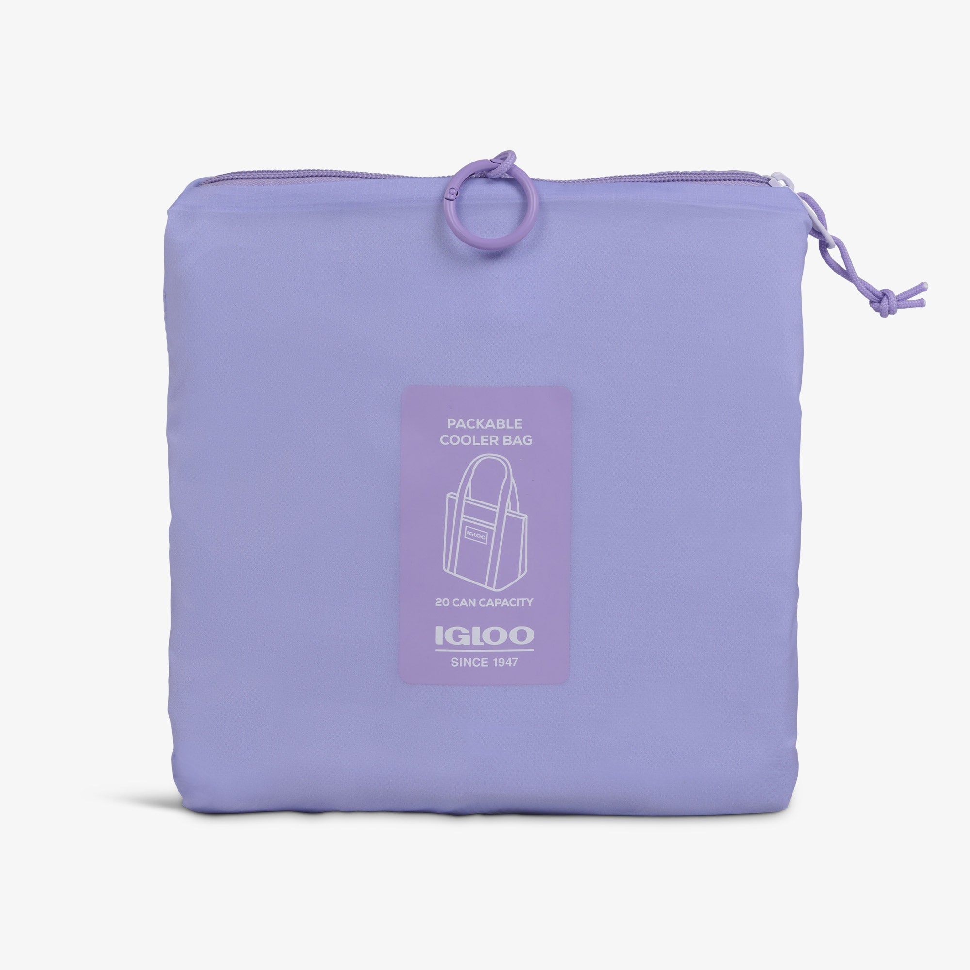 Packable Puffer 20-Can Cooler Bag R6 - Lilac - Product View