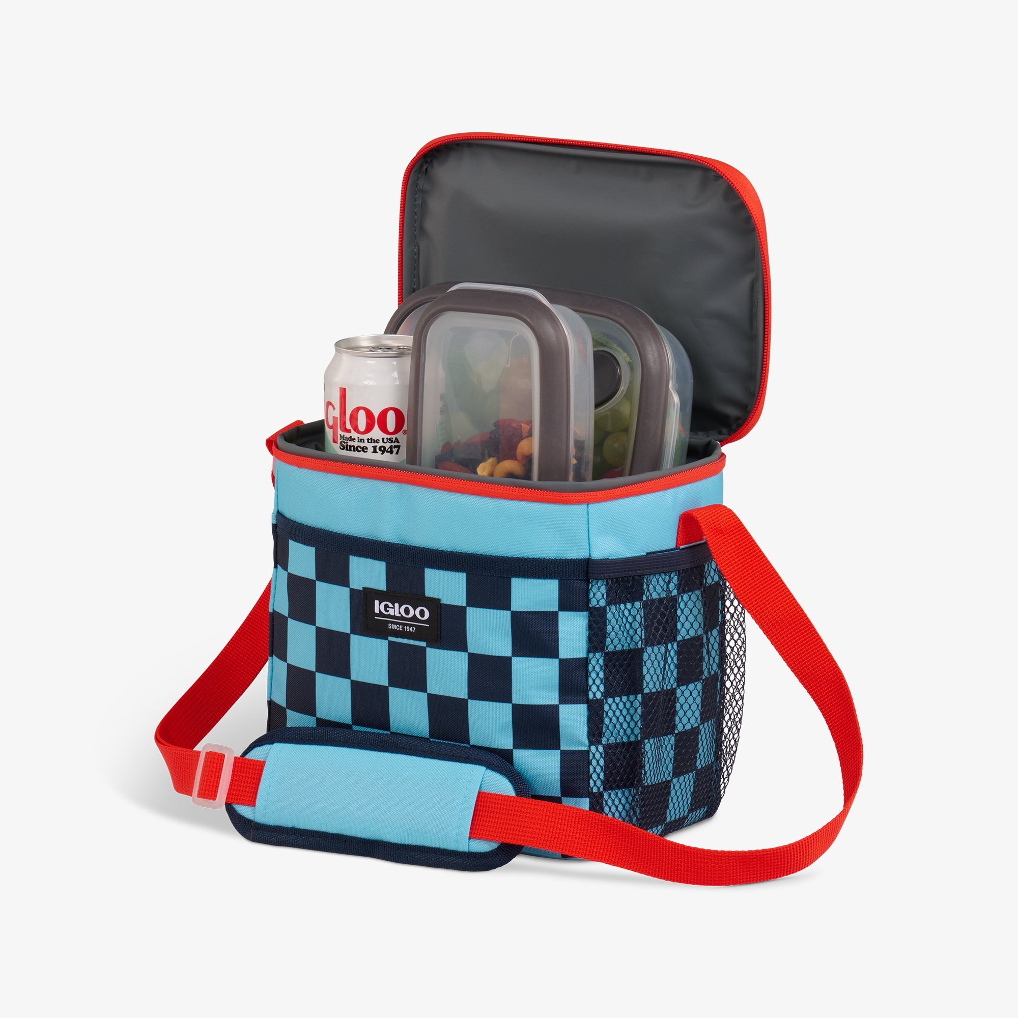 Kids Square Lunch Bag Z6 - Checkers - Product View