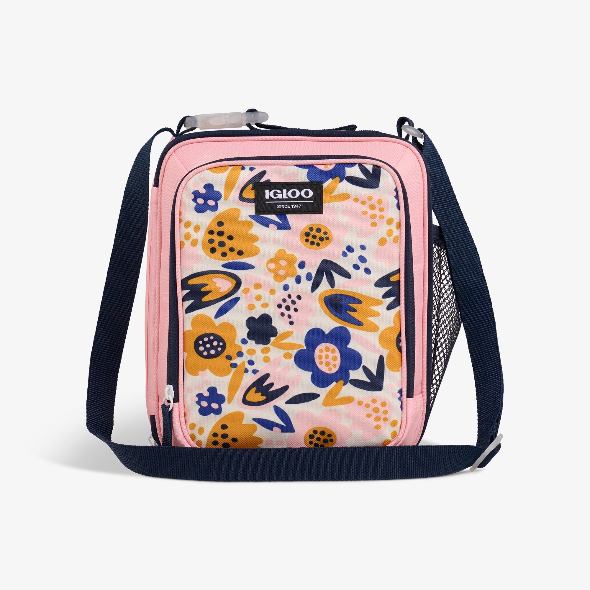 Kids Everyday Lunch Vertical Cooler Bag A5 - Floral - Front View