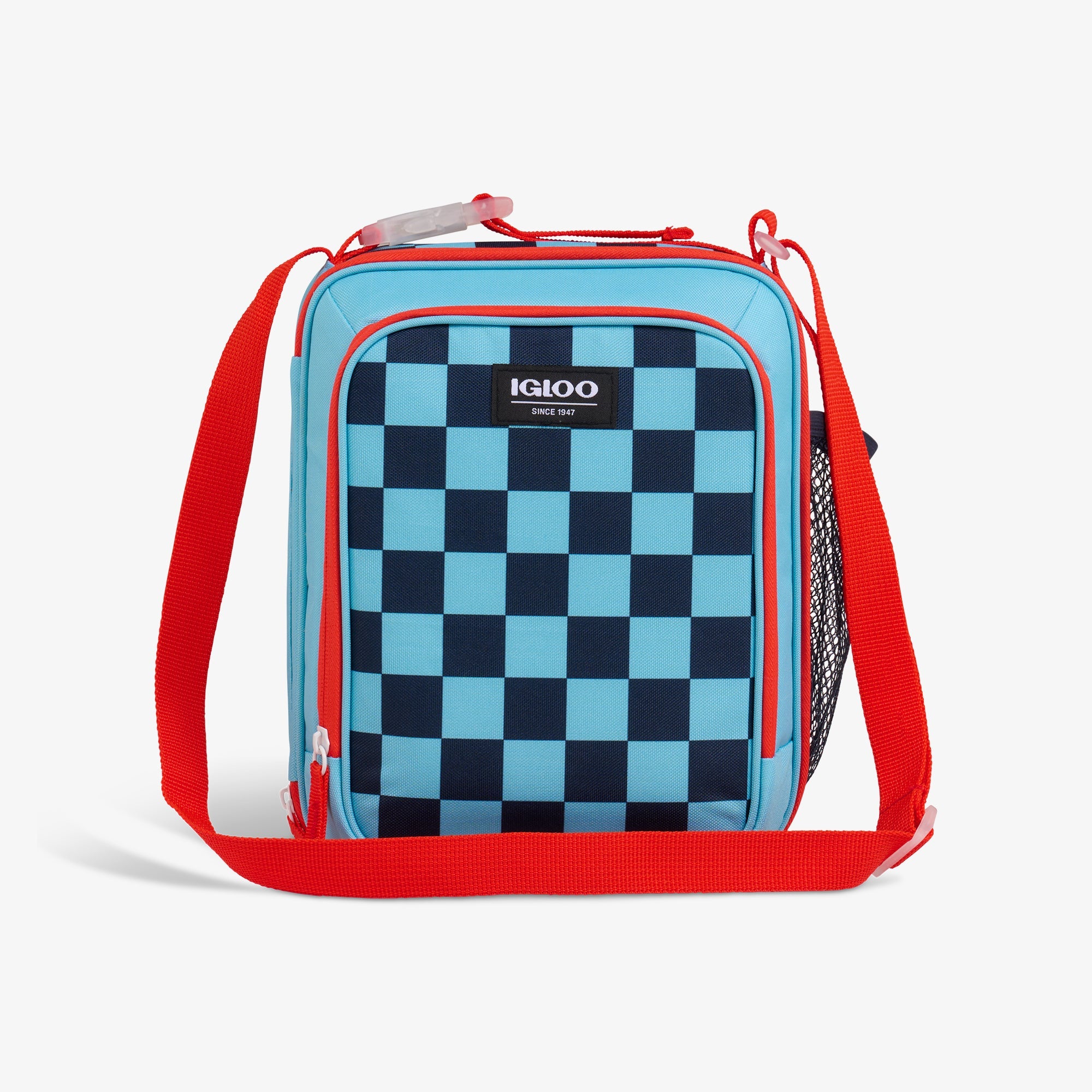 Kids Everyday Lunch Vertical Cooler Bag A5 - Checkers - Front View