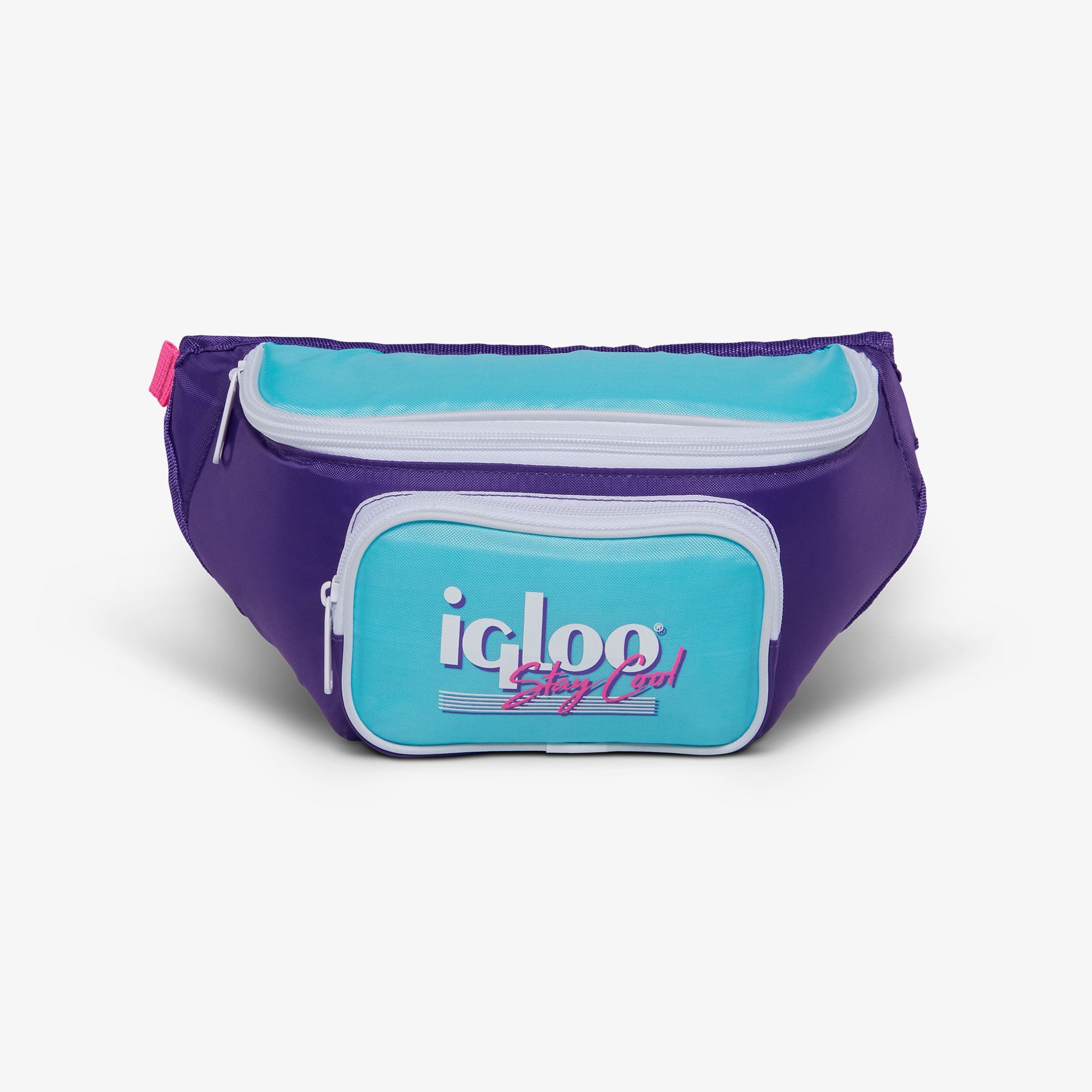 Retro Fanny Pack B6 - Purple - Front View