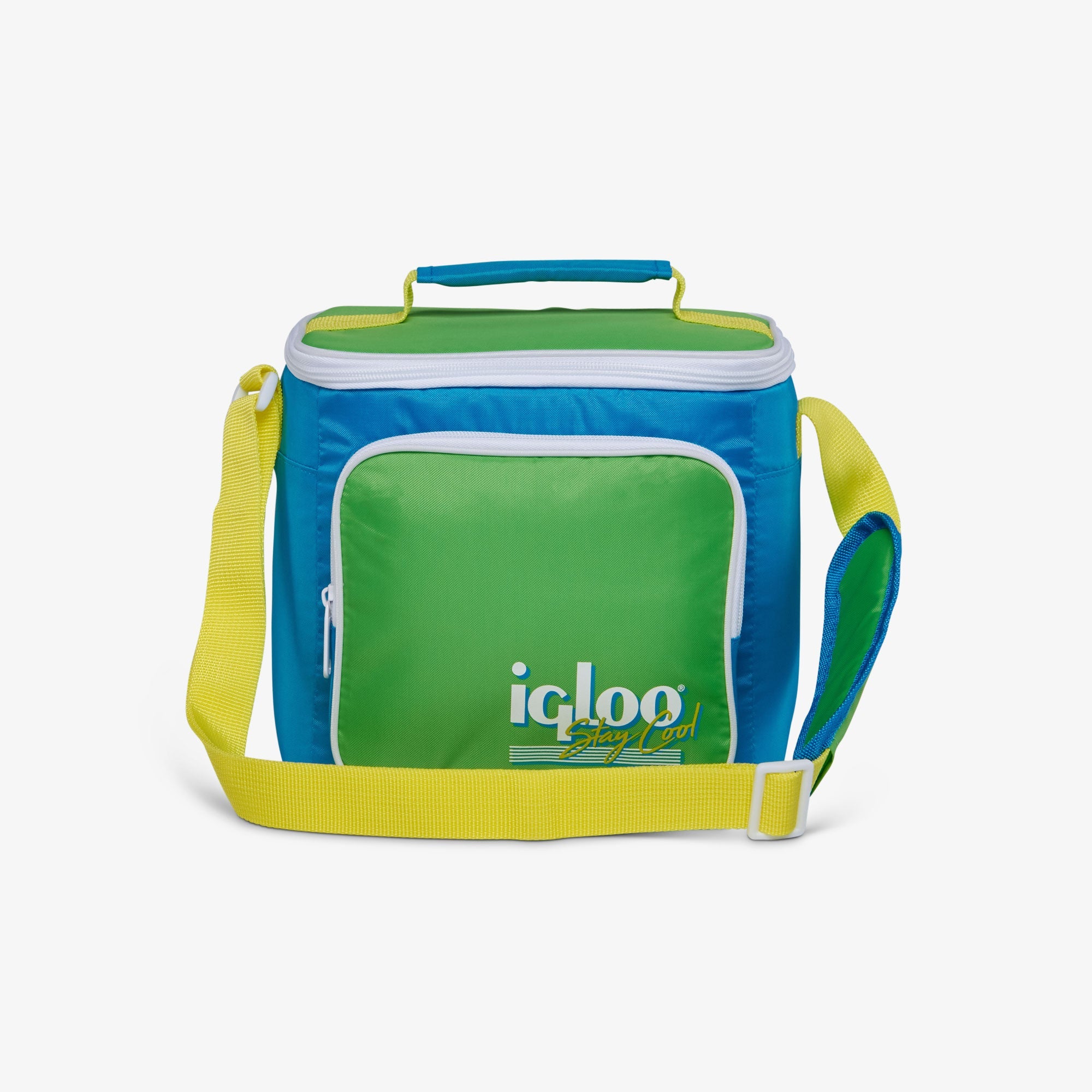 Retro Square Lunch Bag J9 - Fiesta Blue - Front View