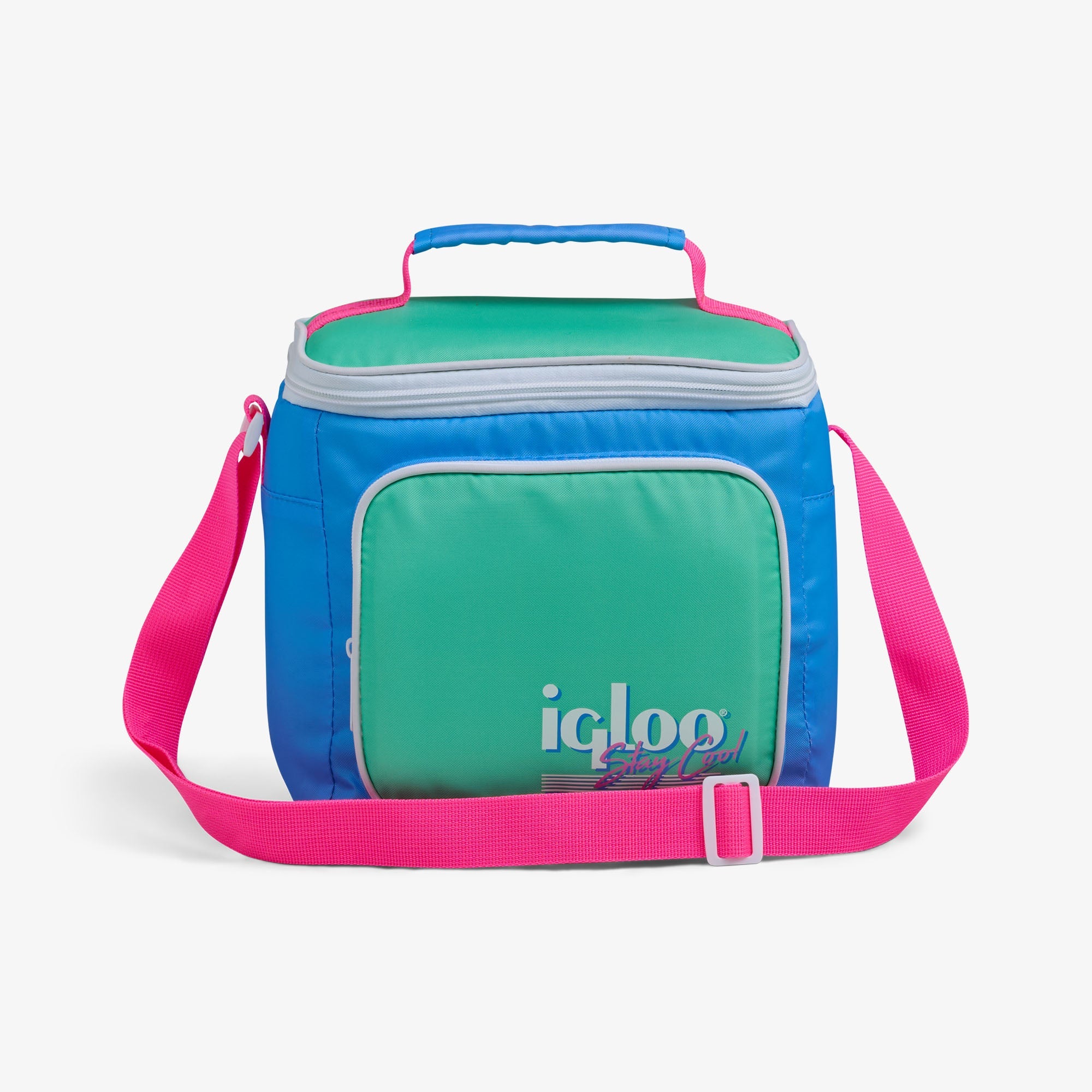 Retro Square Lunch Bag J9 - Carolina Blue - Front View