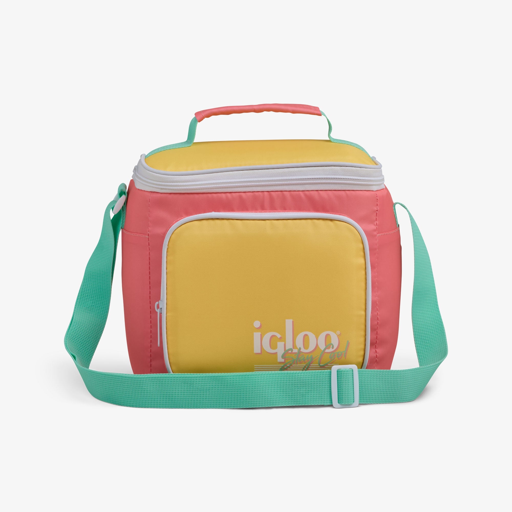 Retro Square Lunch Bag J9 - Flamingo - Front View