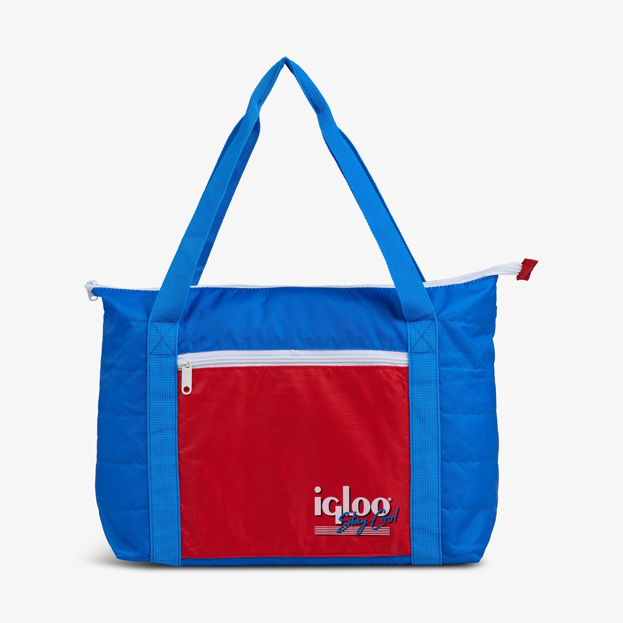 Retro Packable Puffer 20-Can Cooler Bag Q6 - Americana - Front View