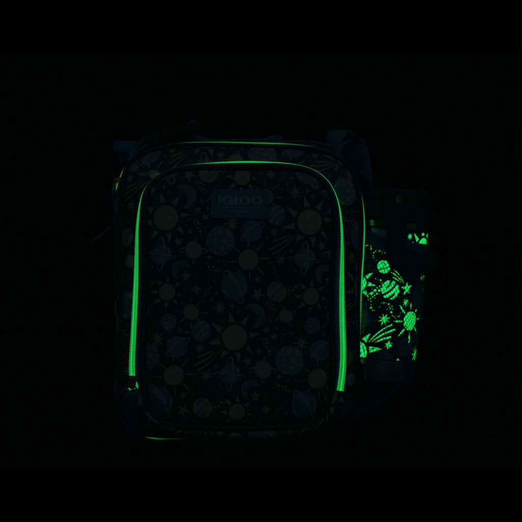 Kids Lunch Glow Vertical Cooler + Bento Box W6 - Cosmic Glow - Product View