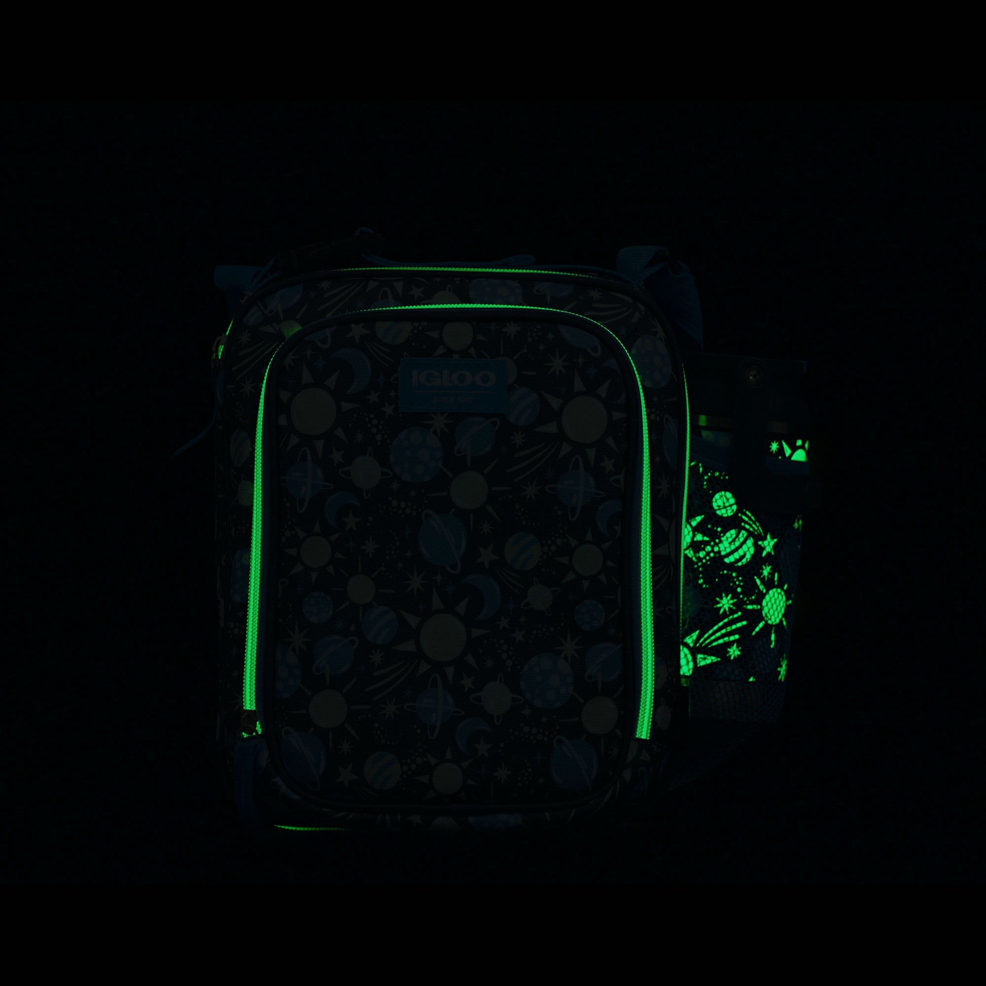 Kids Lunch Glow Vertical Cooler + Bento Box W6 - Cosmic Glow - Product View