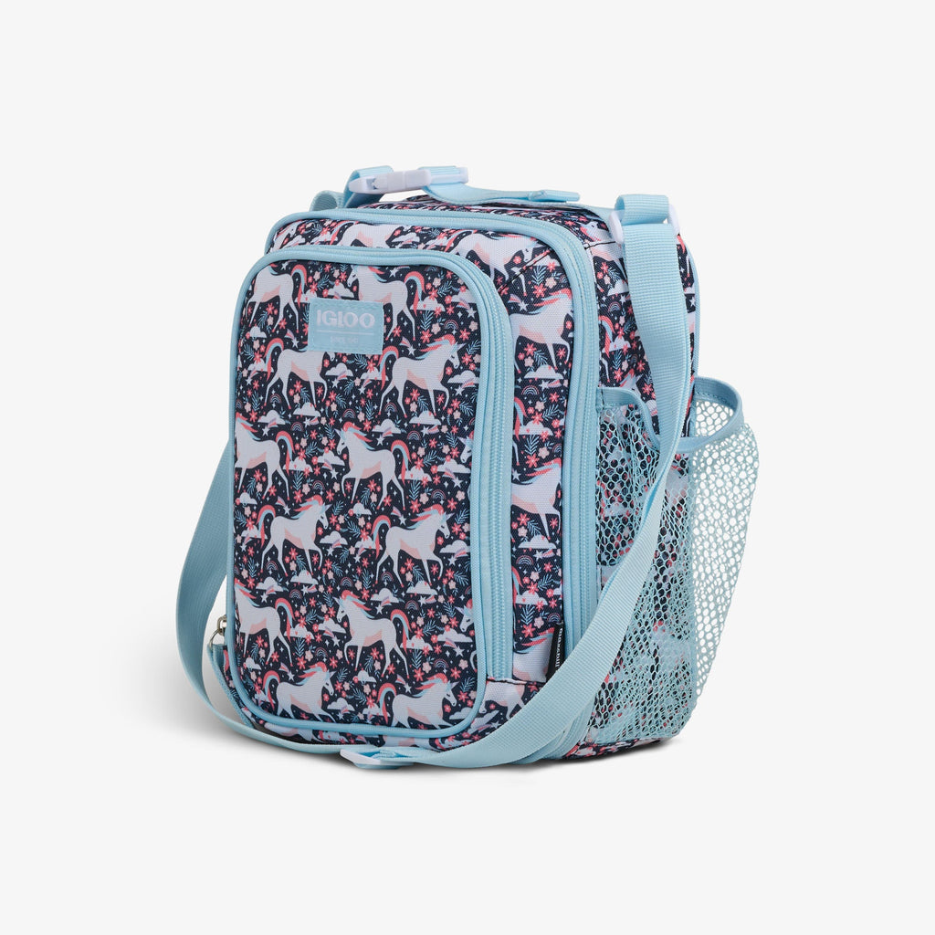 Kids Lunch Vertical Cooler + Bento Box V5 - Unicorns - Product View