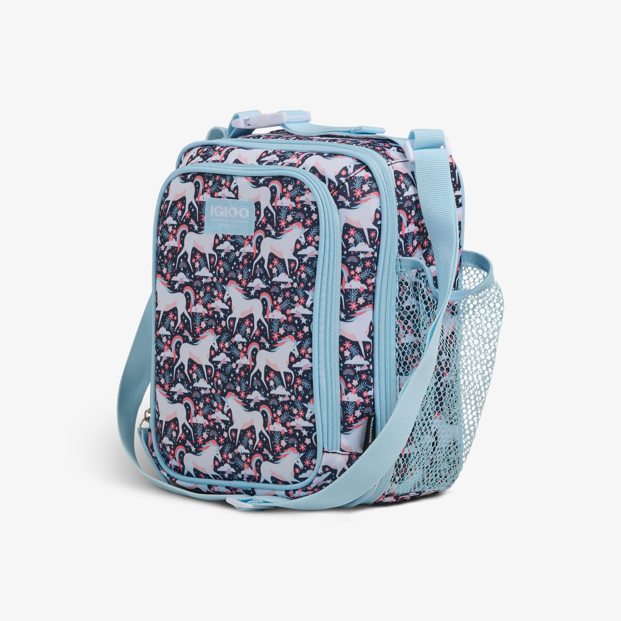 Kids Lunch Vertical Cooler + Bento Box V5 - Unicorns - Product View