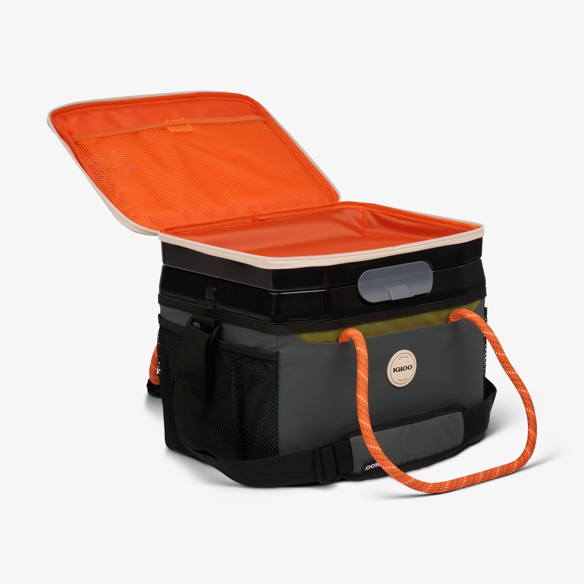 Summit Cool Fusion 18-Can Cooler Bag T7 - Tactical Gray - Open View
