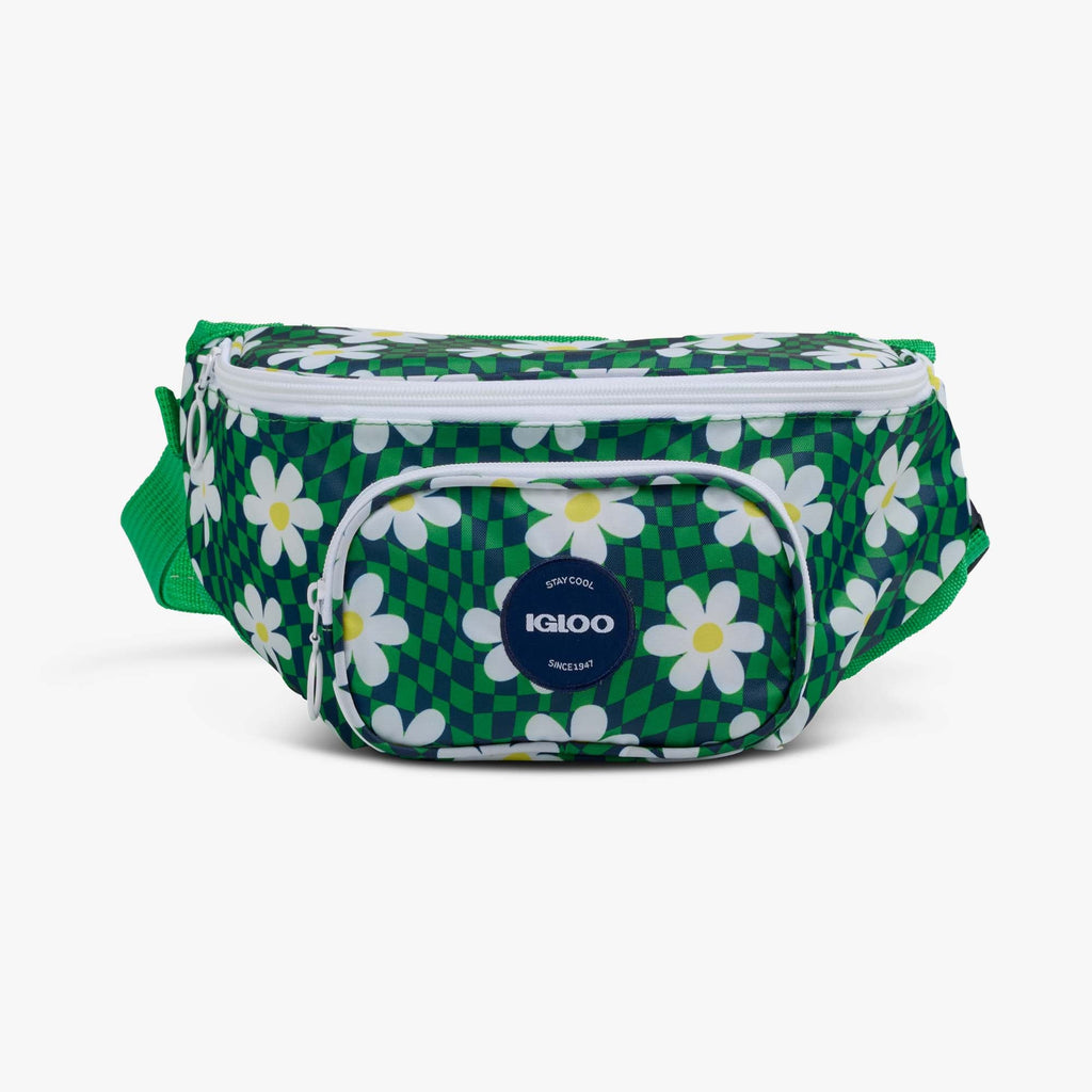 Retro Fanny Pack B6 - Psychedelic Daisy - Front View