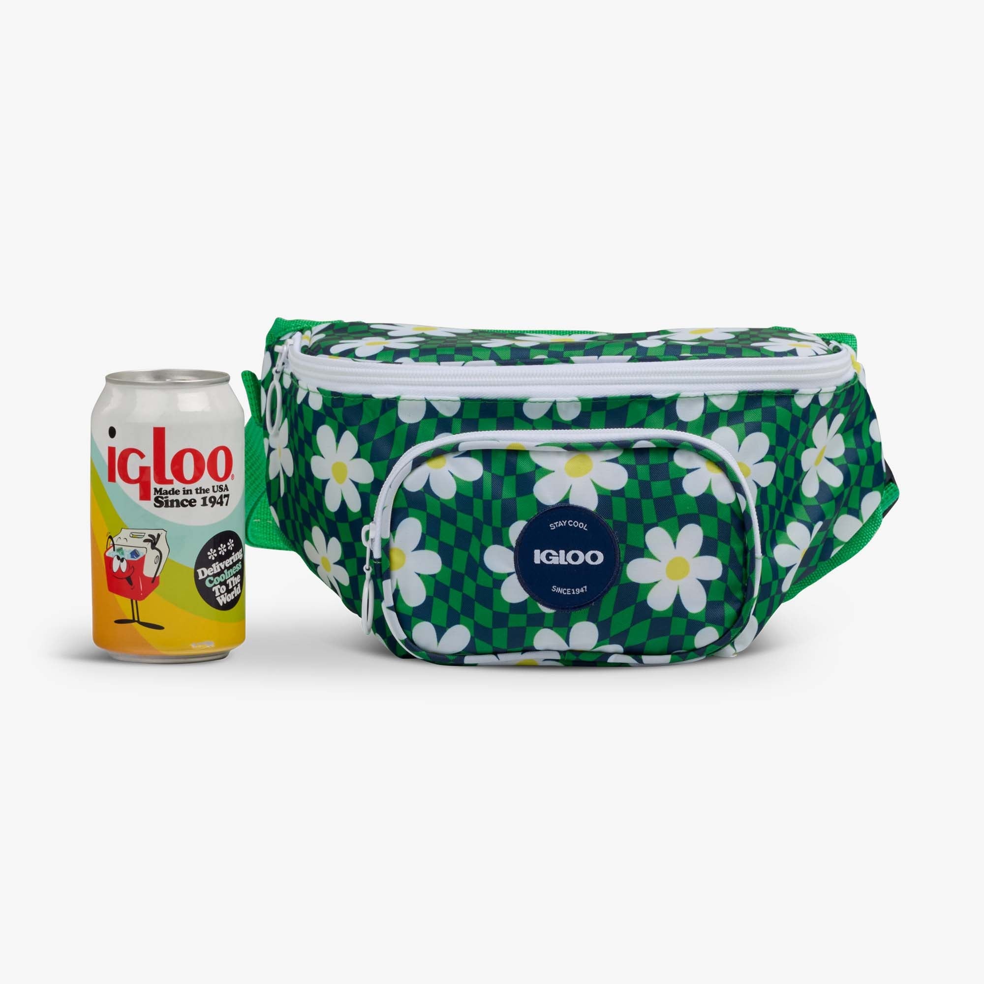 Retro Fanny Pack B6 - Psychedelic Daisy - Size View