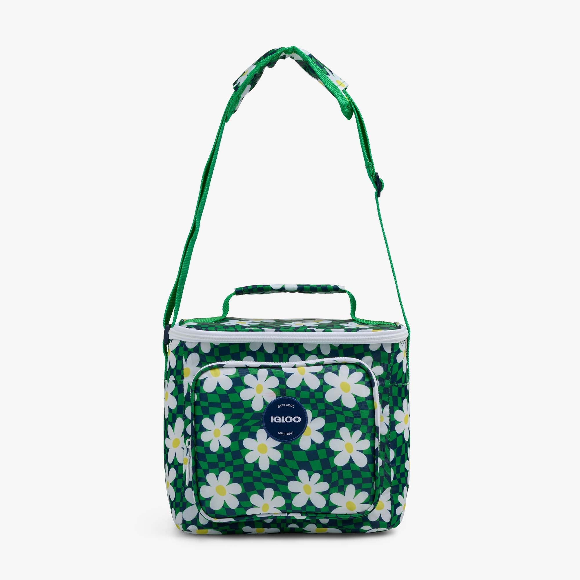 Retro Square Lunch Bag J9 - Psychedelic Daisy - Strap View