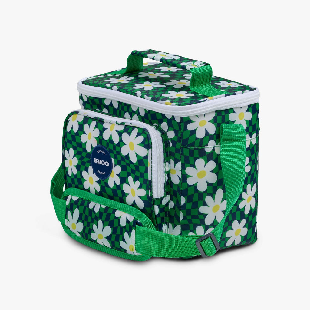 Retro Square Lunch Bag J9 - Psychedelic Daisy - Product View