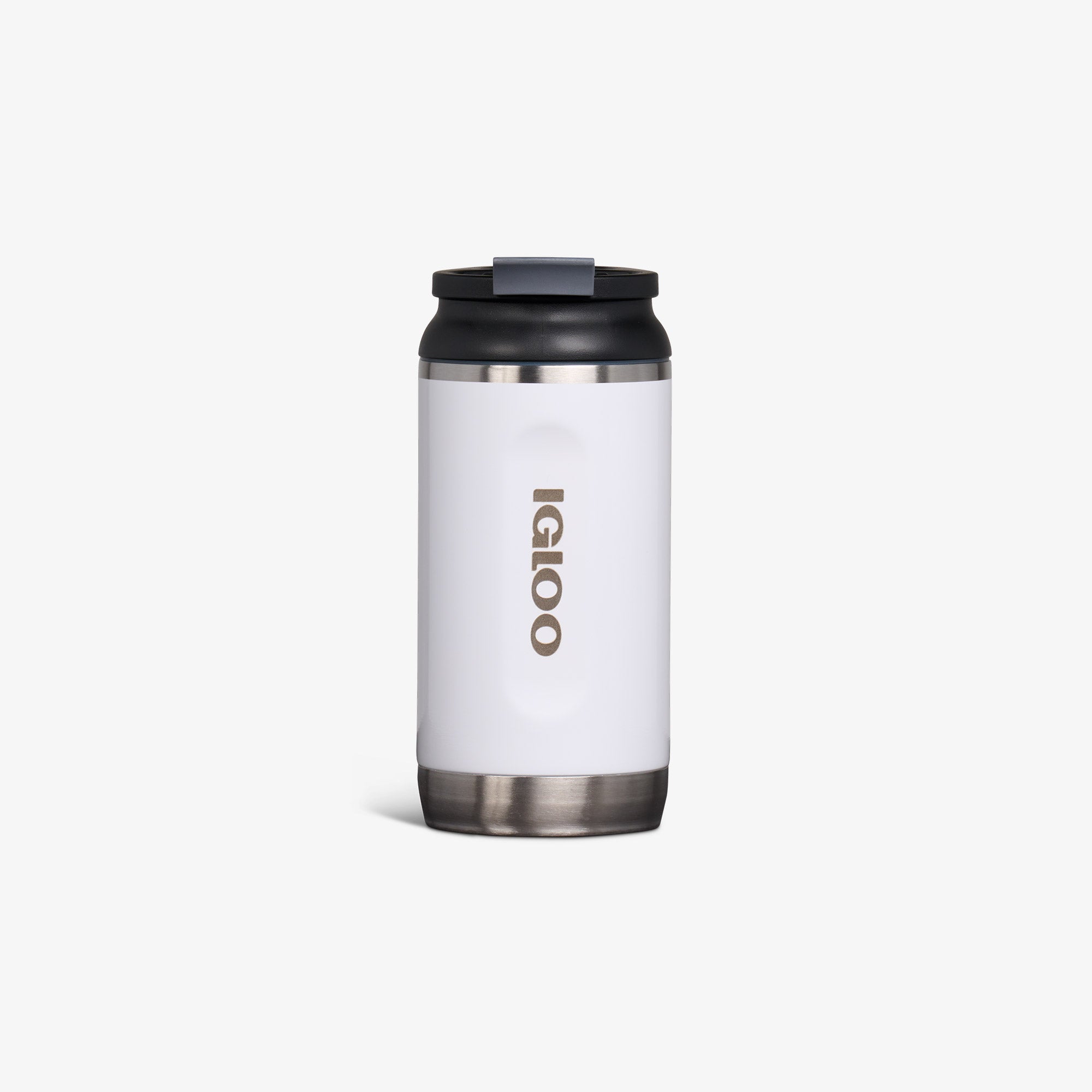 12 Oz Flip ‘n’ Sip Tumbler Z8 - Gloss White - Front View