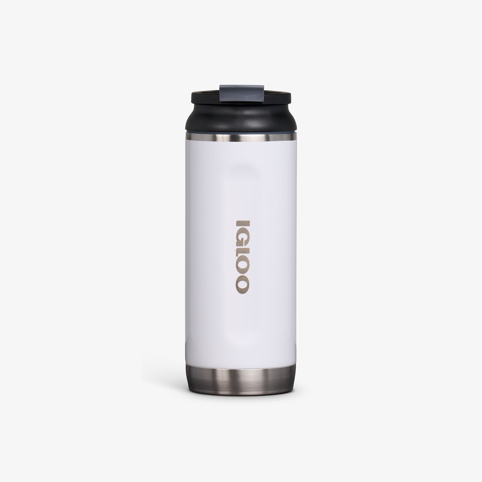 16 Oz Flip ‘n’ Sip Tumbler K9 - Gloss White - Front View