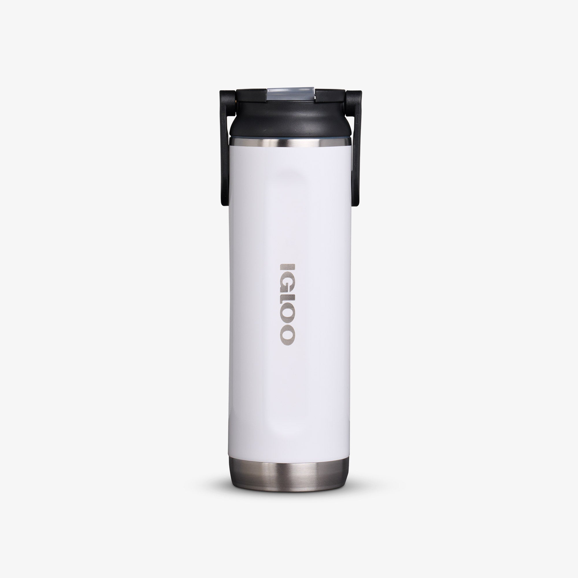 20 Oz Sport Sipper Bottle W4 - Gloss White - Front View