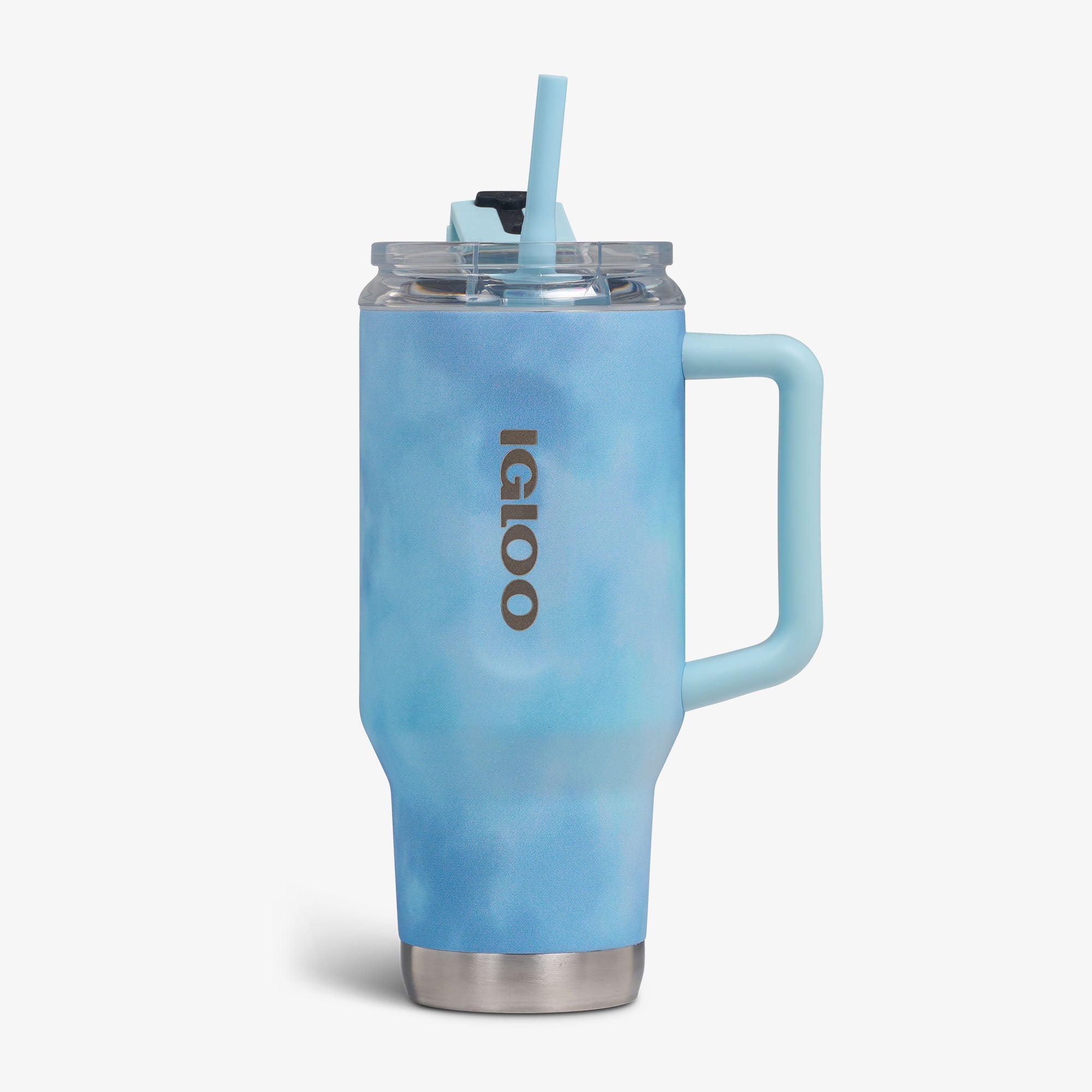 32 Oz Flip ‘n’ Sip Travel Mug L2 - Cloud Powder Blue - Front View