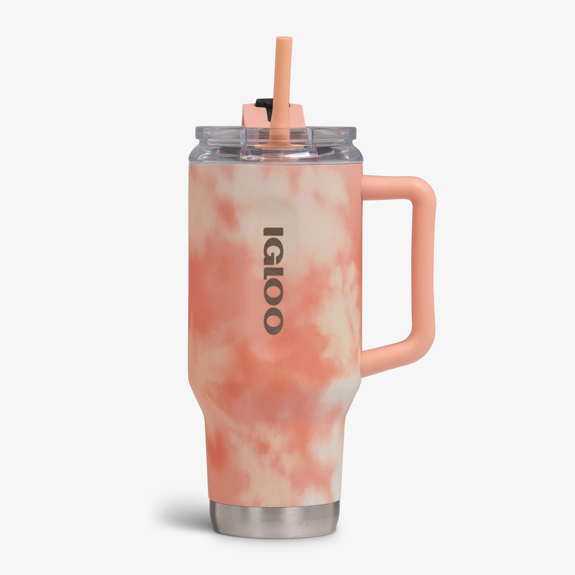32 Oz Flip ‘n’ Sip Travel Mug L2 - Cloud Apricot - Front View
