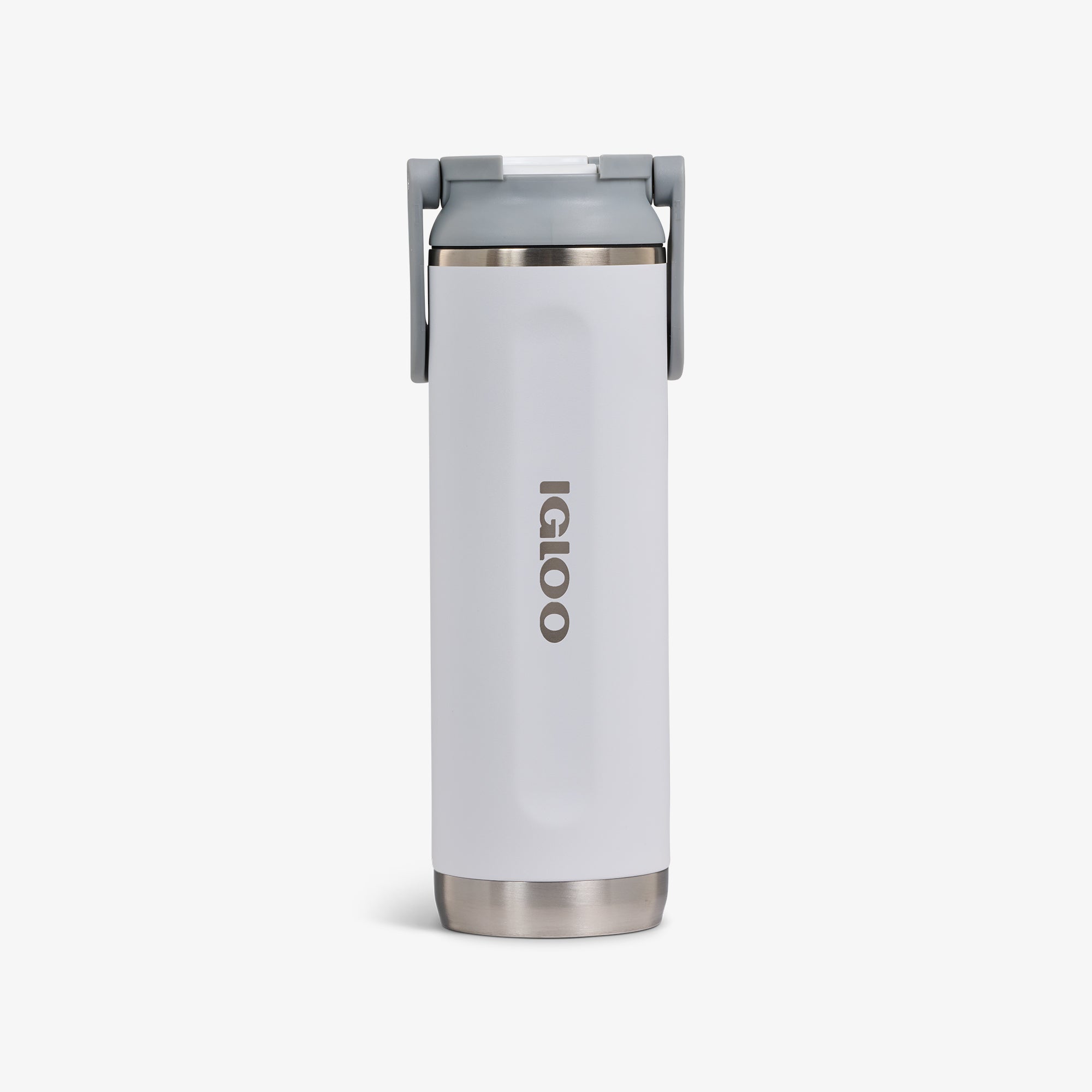 20 Oz Sport Sipper Bottle W4 - White - Front View
